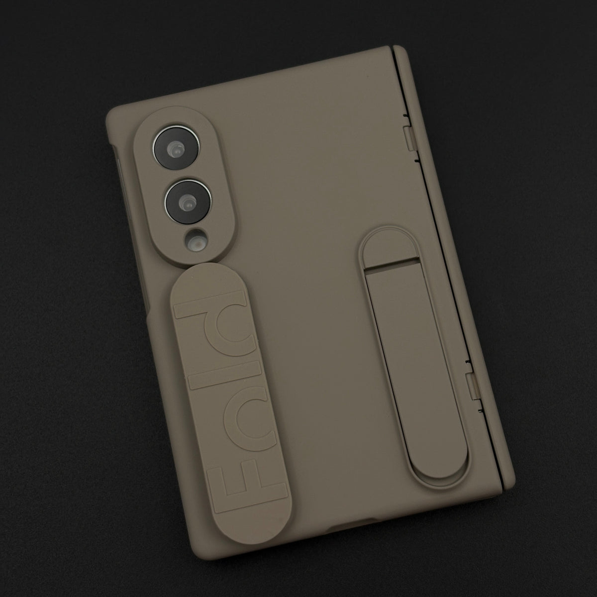 Smooth Silk Feel Silicone Case with Kickstand & Wristband for Samsung Galaxy Z Fold 8 | Front Screen Protector