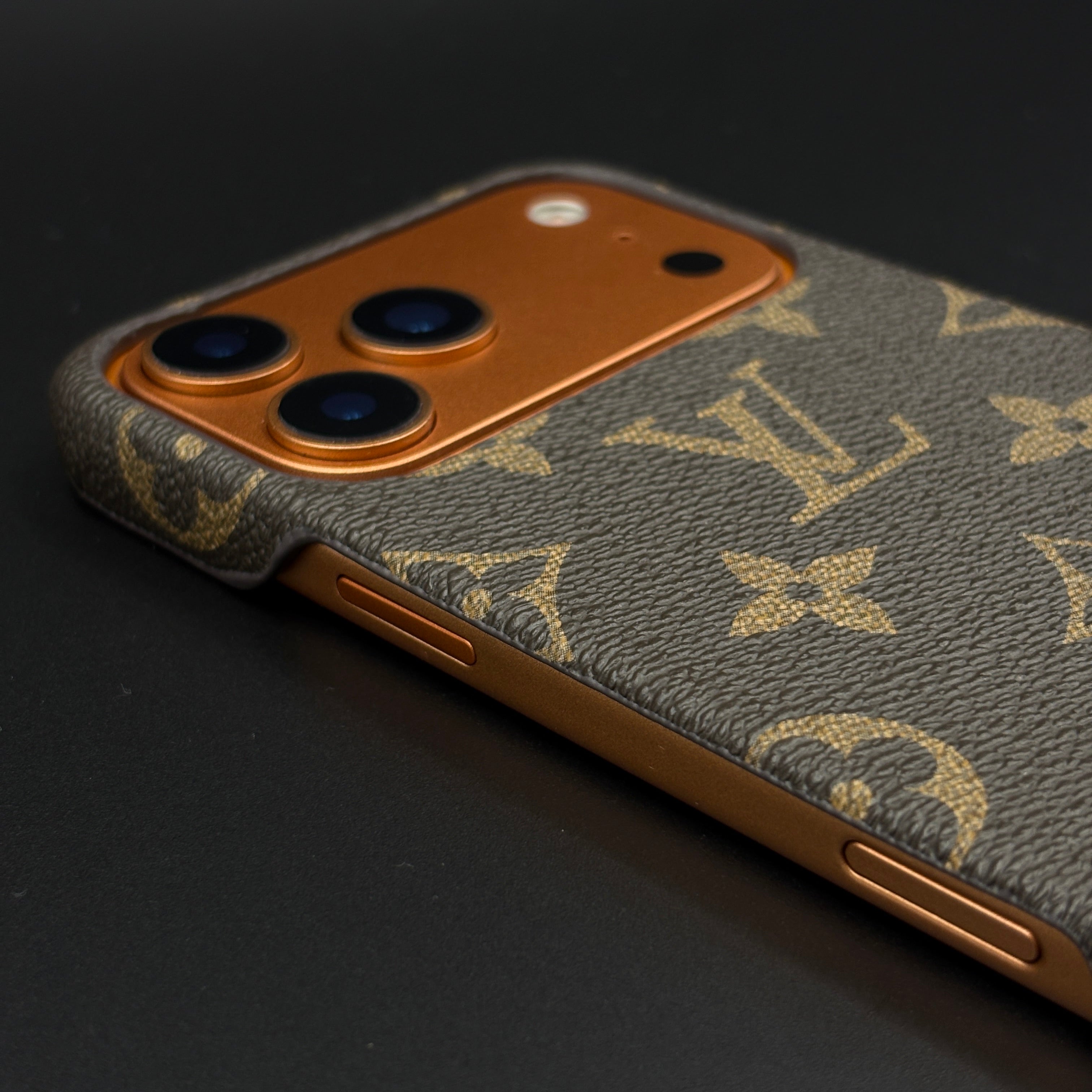 Luxury Brand Borderless Frame PU Leather Case for iPhone 17 Series | Designer Protective Cover