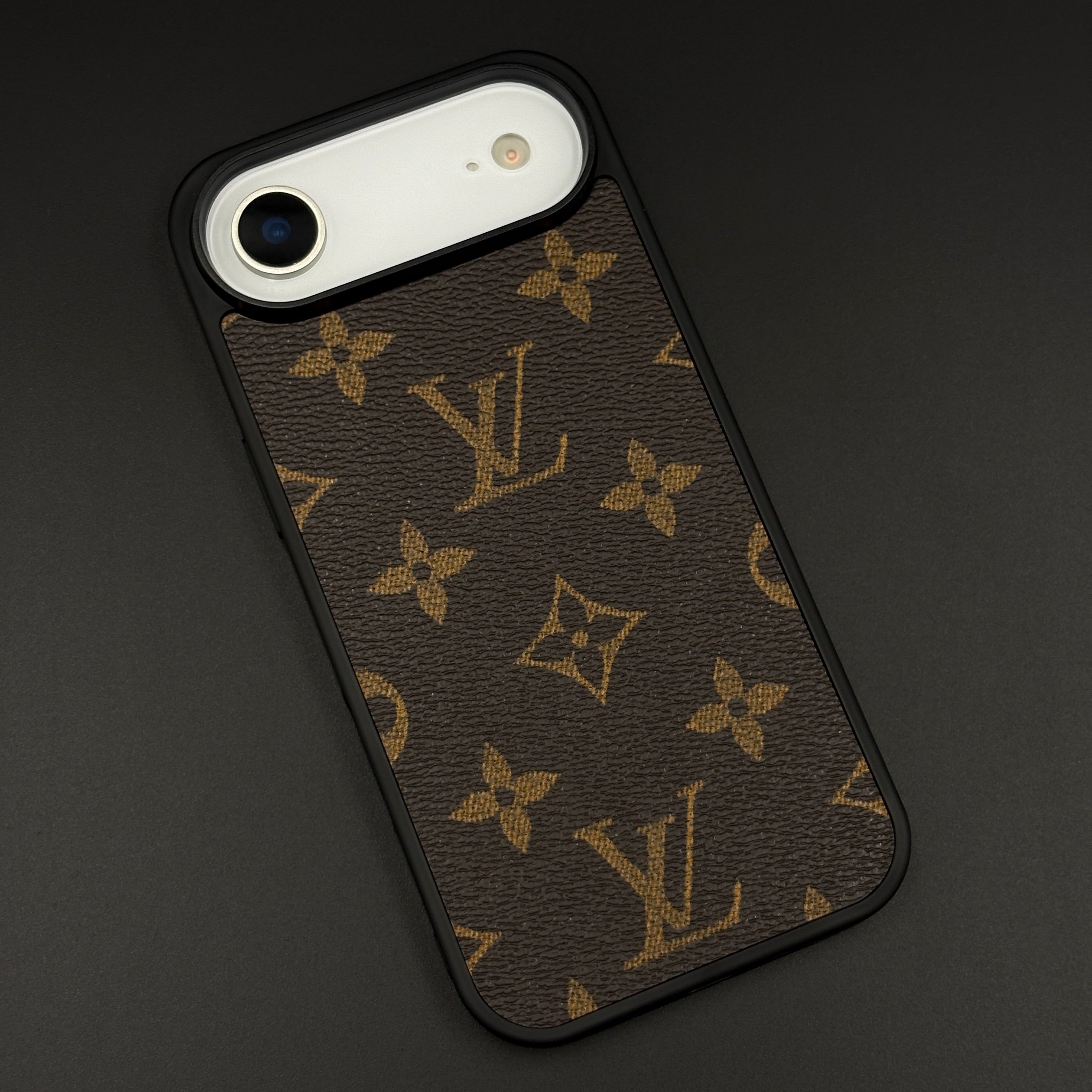 Luxury Brand Black Border PU Leather Case for iPhone 17 Air | Designer Protective Cover