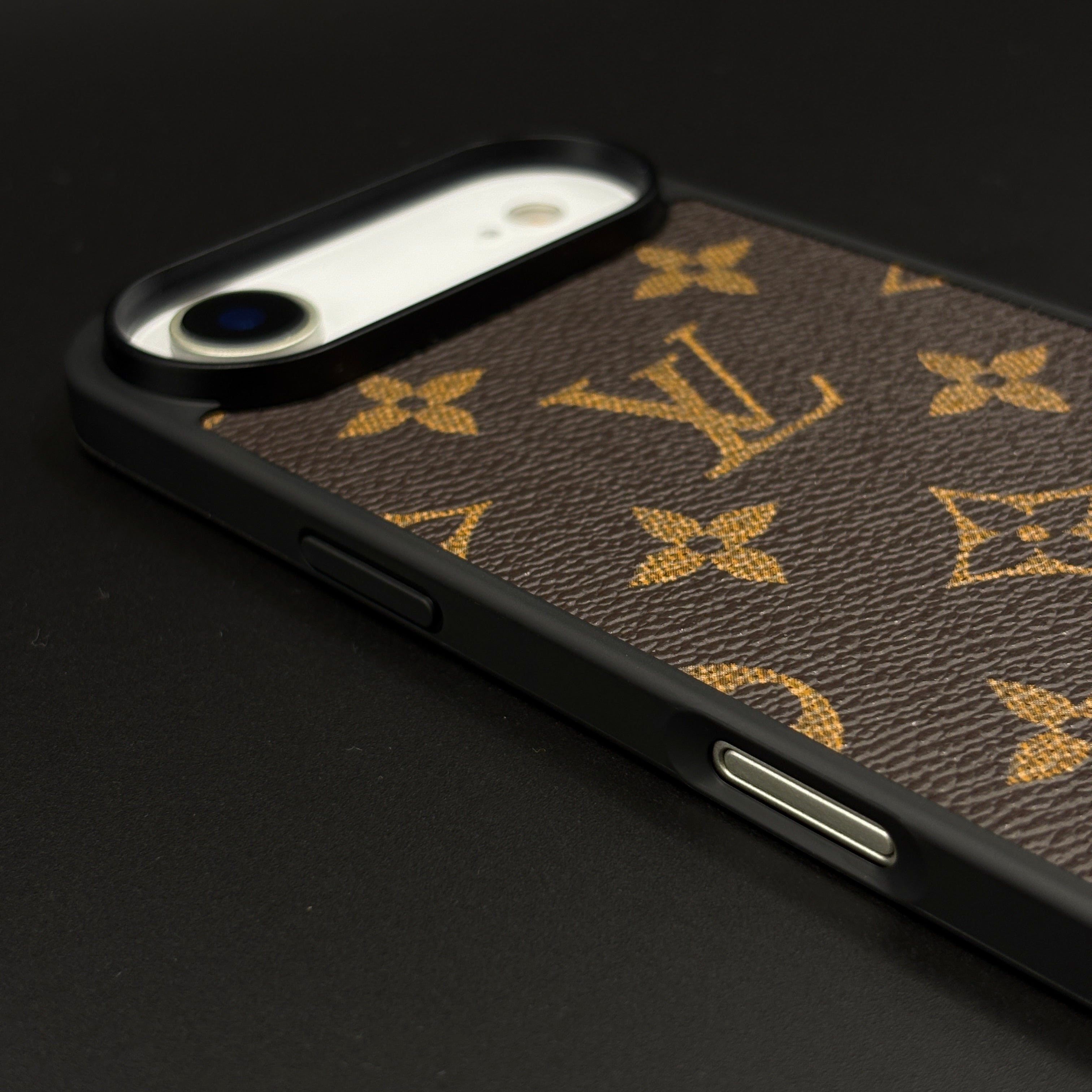 Luxury Brand Black Border PU Leather Case for iPhone 17 Air | Designer Protective Cover