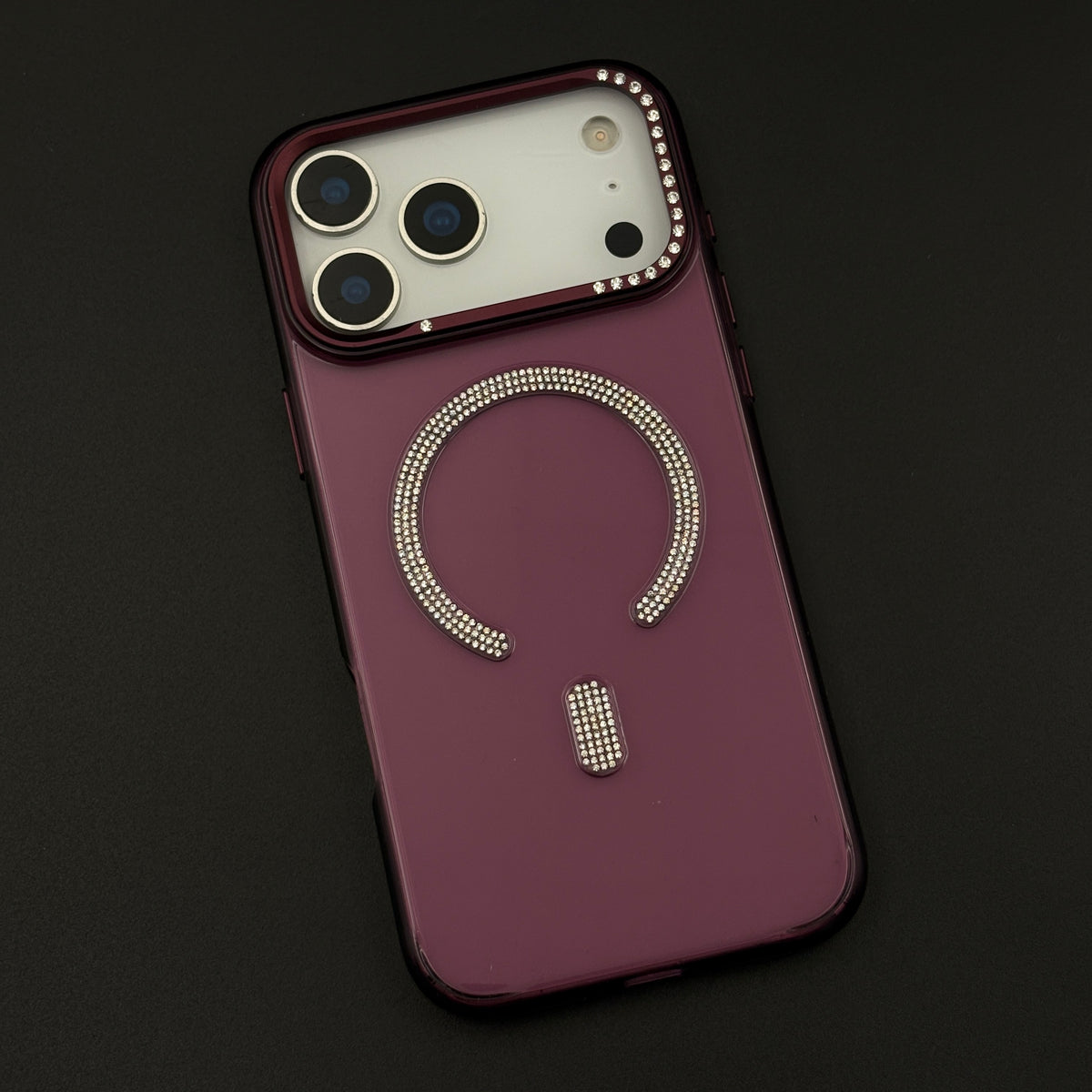 Rhinestone MagSafe Ring Case for iPhone 18 Pro | Crystal Bling Wireless Charging Cover