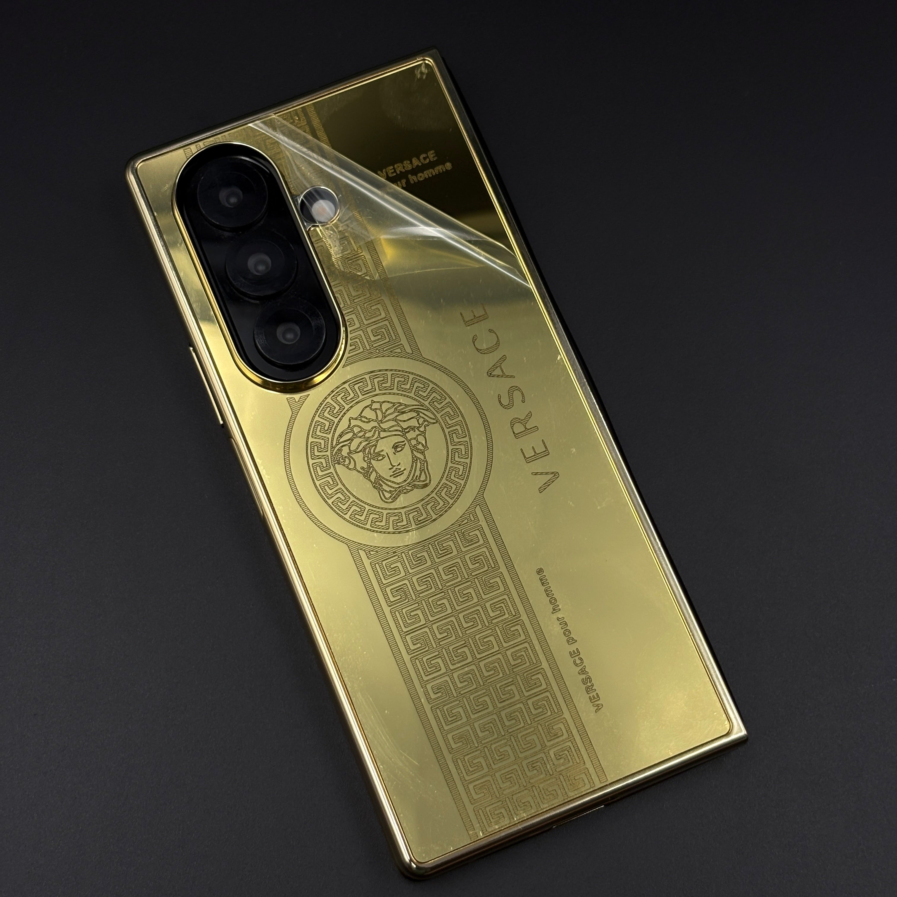 Handcrafted 24K Gold Plated VS Pour Homme Case for Samsung Galaxy Z Fold 7 | Luxury Limited Edition Cover