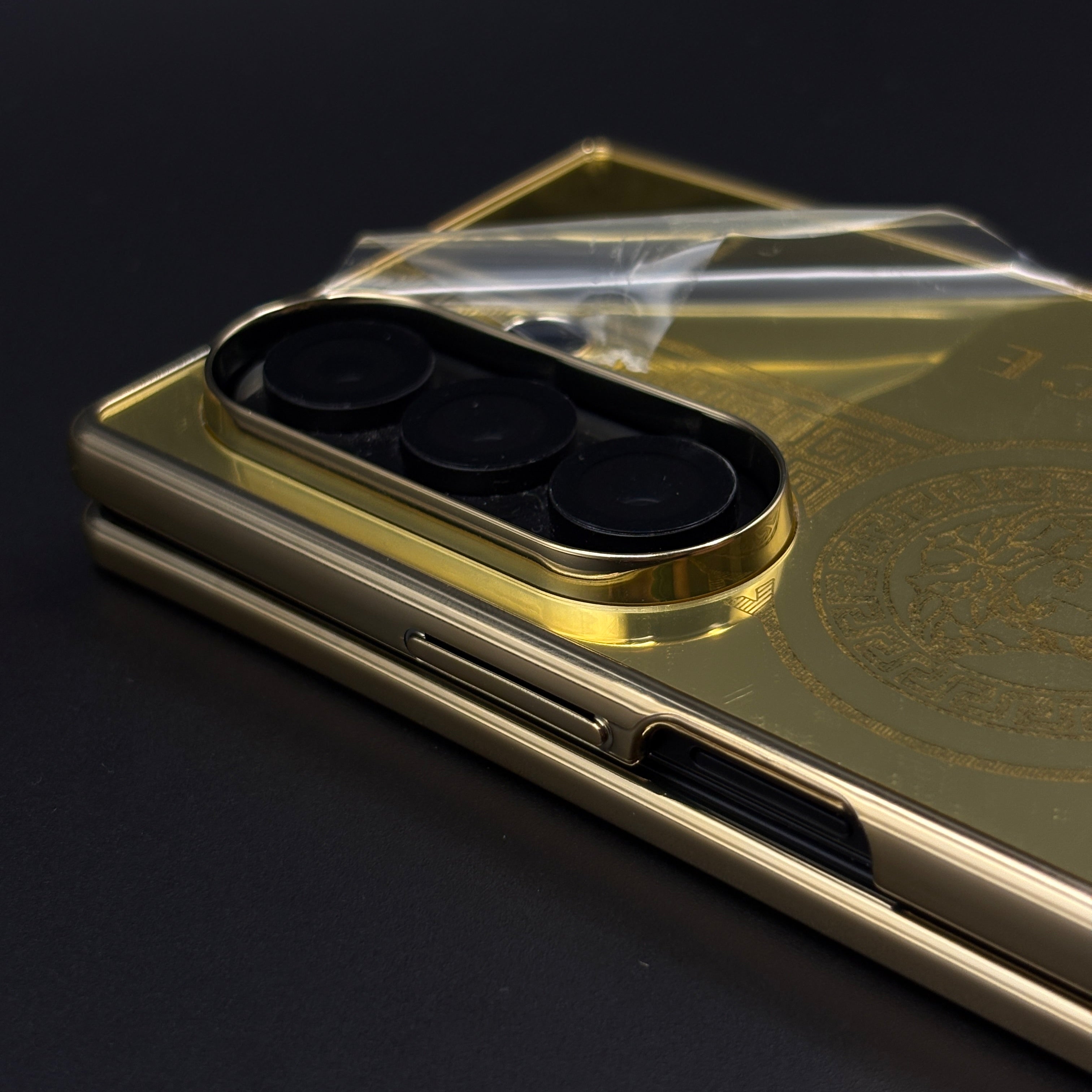 Handcrafted 24K Gold Plated VS Pour Homme Case for Samsung Galaxy Z Fold 7 | Luxury Limited Edition Cover