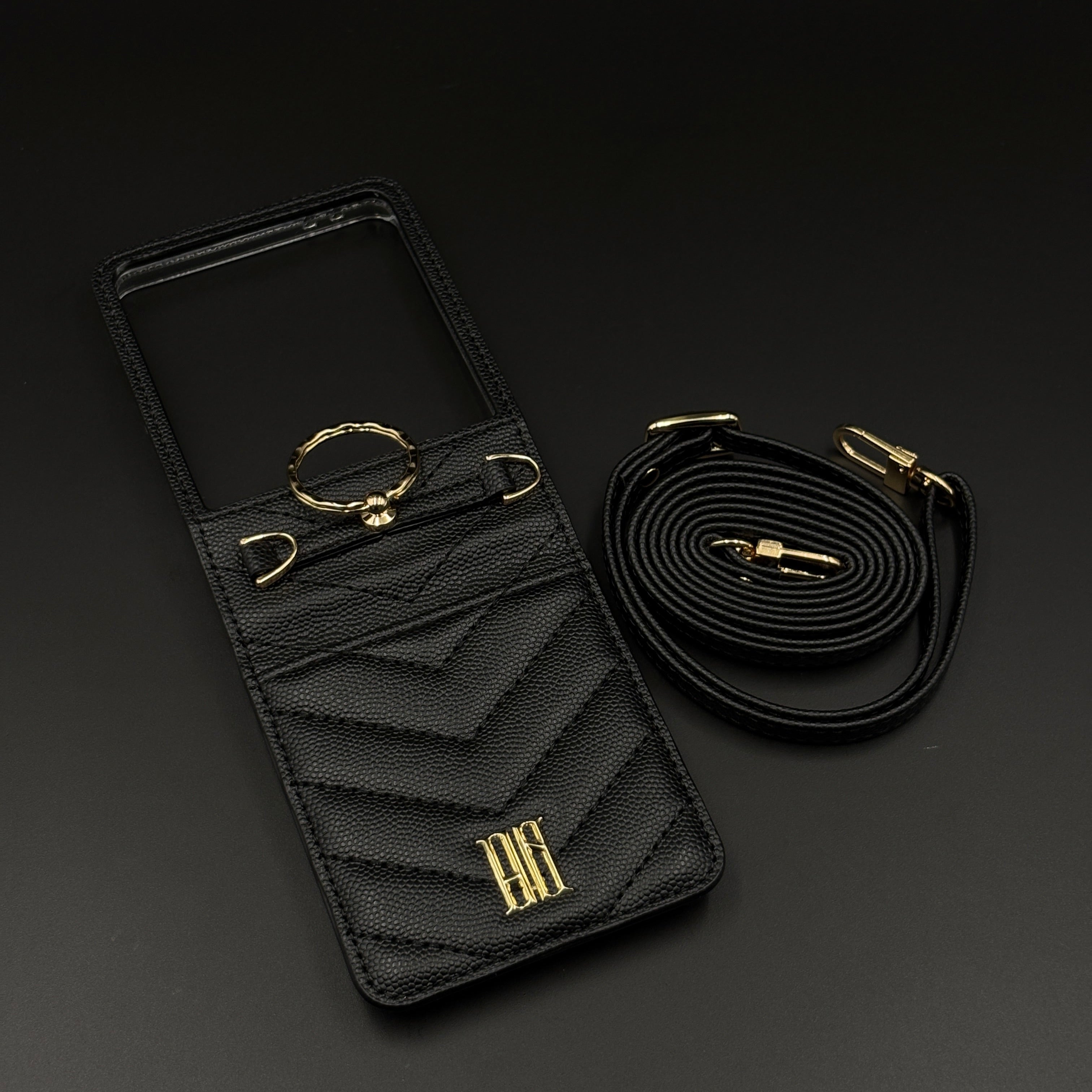 Puffer Cardholder Sling Phone Case Cover for Samsung Galaxy Z Flip 7 | Quilted Strap Wallet Cover