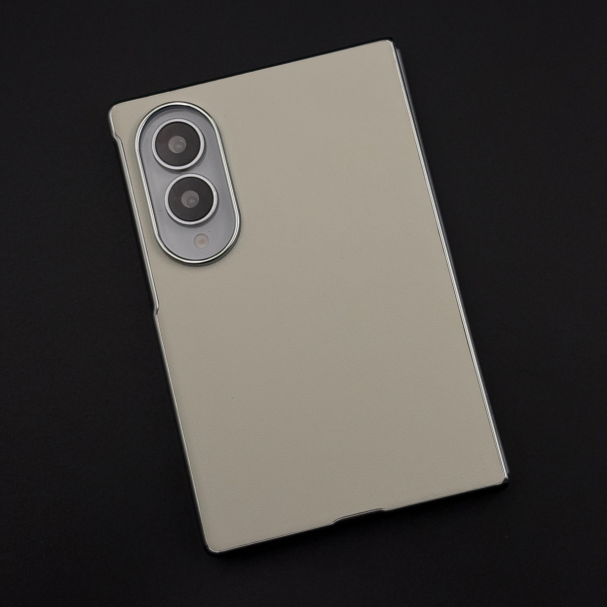 Executive Leather Chrome Detail Frame Case Cover for Samsung Galaxy Z Fold 8