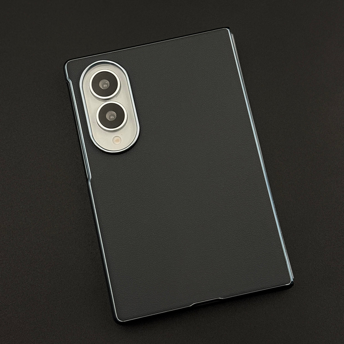 Executive Leather Chrome Detail Frame Case Cover for Samsung Galaxy Z Fold 8