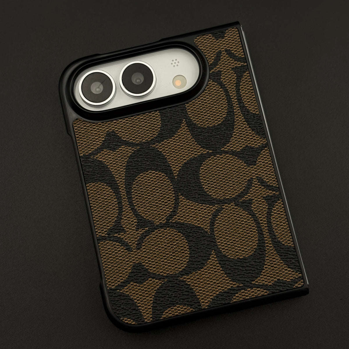 CC Pattern PU Leather Case for Apple iPhone Duo | Monogram Soft Touch Protection