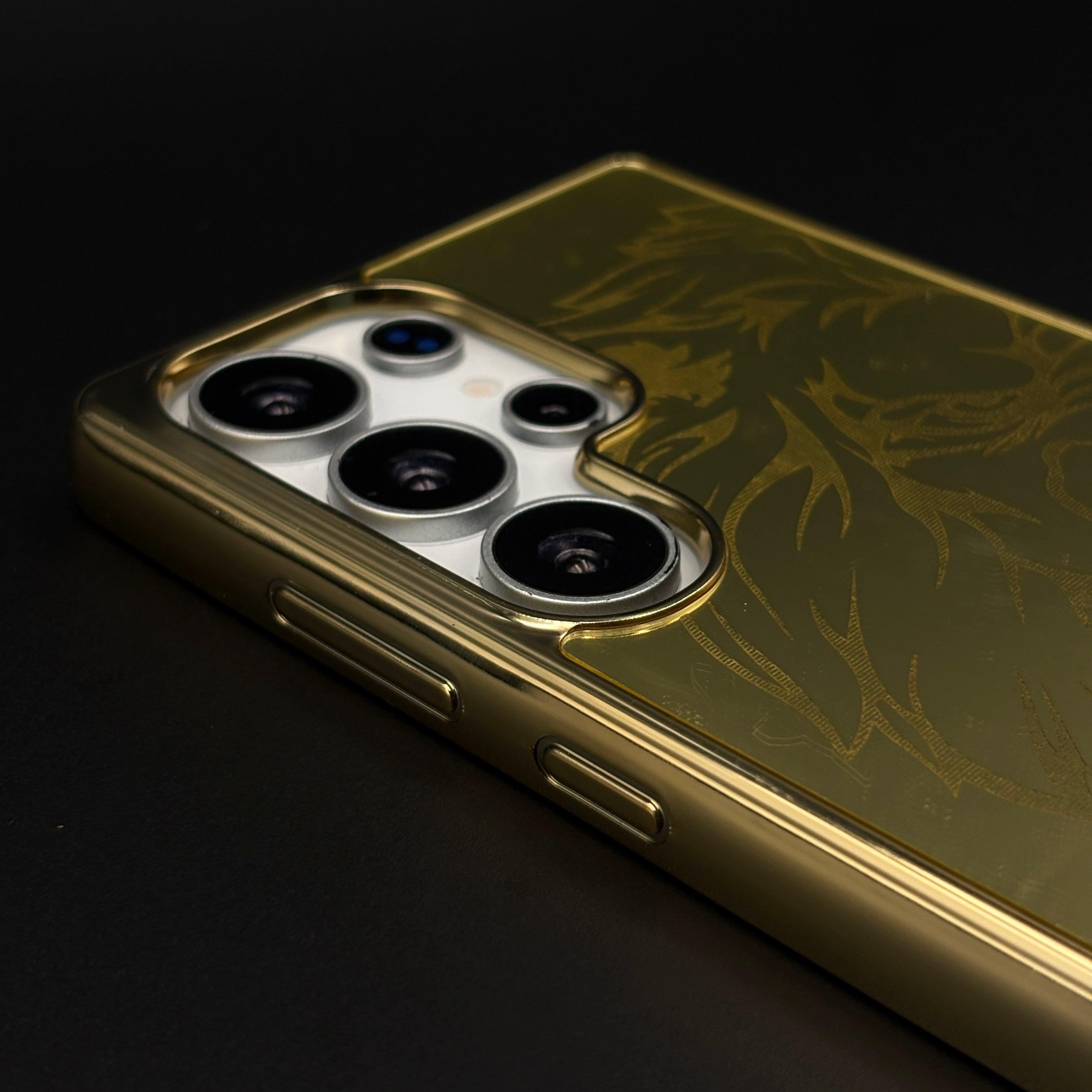 Handcrafted 24K Gold Plated Lion The King Case for Samsung Galaxy S25 Ultra | Luxury Limited Edition Cover