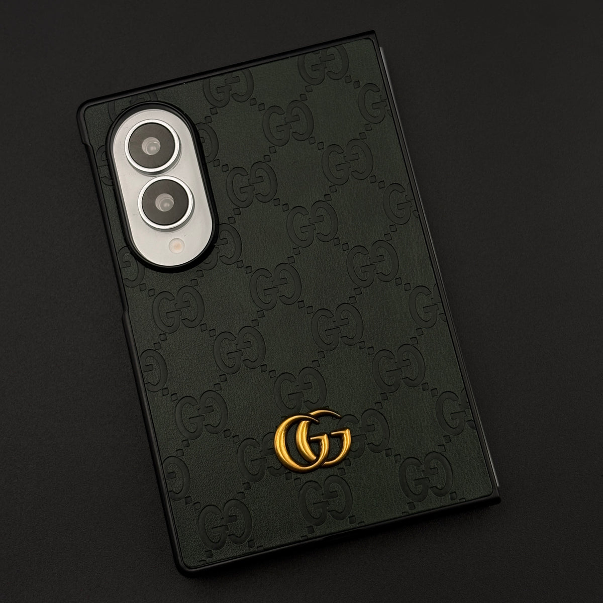 Luxury GG Pattern Leather Feel Case for Samsung Galaxy Z Fold 8 | Designer-Inspired Premium Back Cover