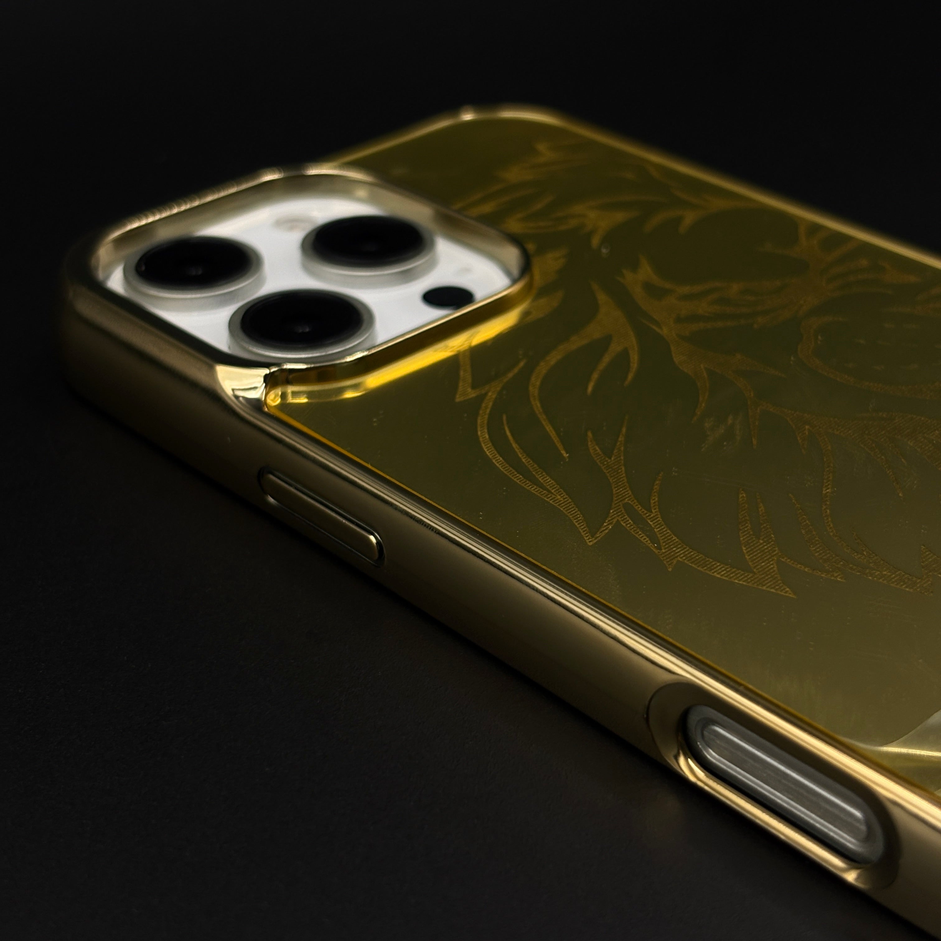 Handcrafted 24K Gold Plated Lion The King Case for iPhone Series | Luxury Limited Edition Cover