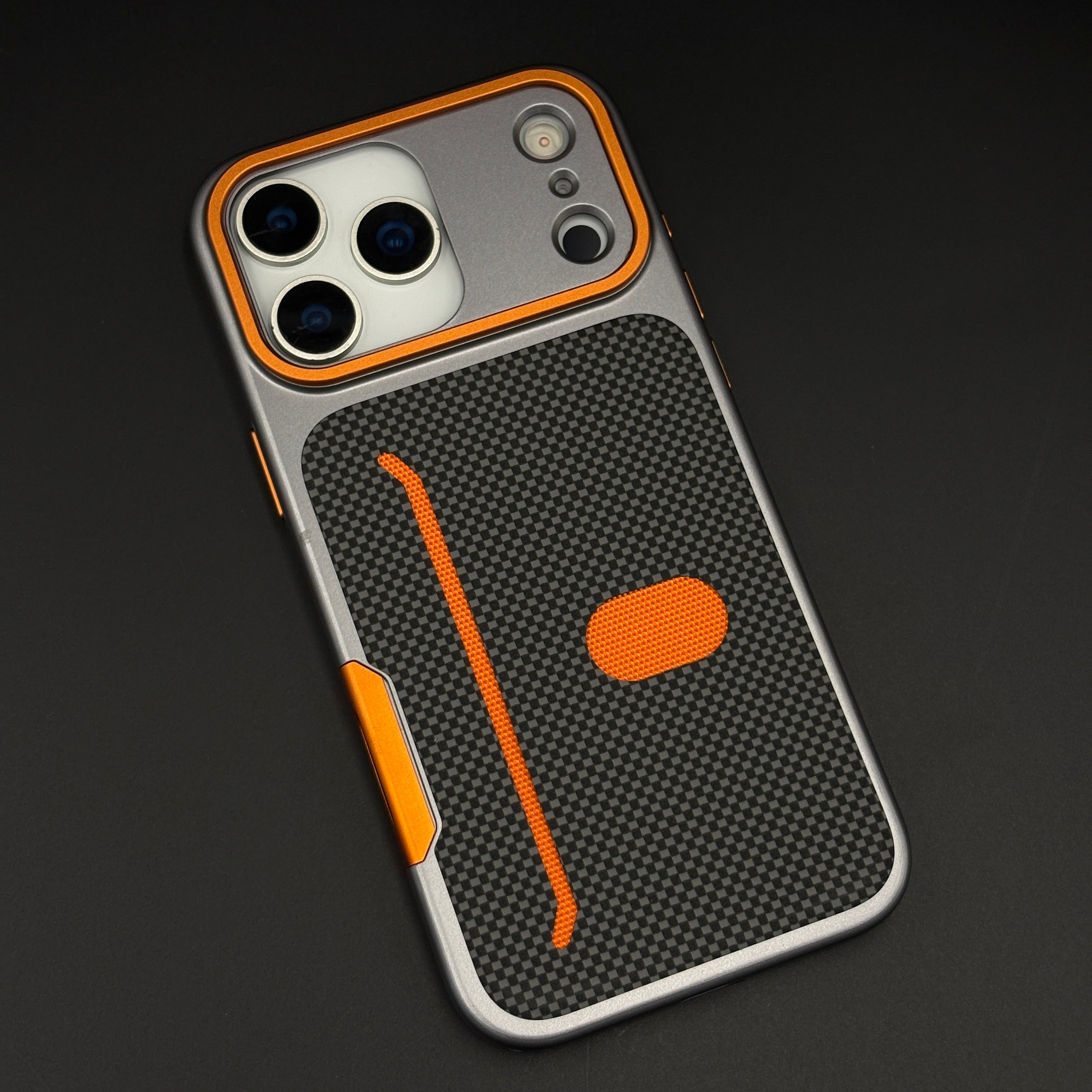 Card Holder Slot Carbon Fiber Hidden MagSafe Mobile Case Cover for iPhone 17 Series