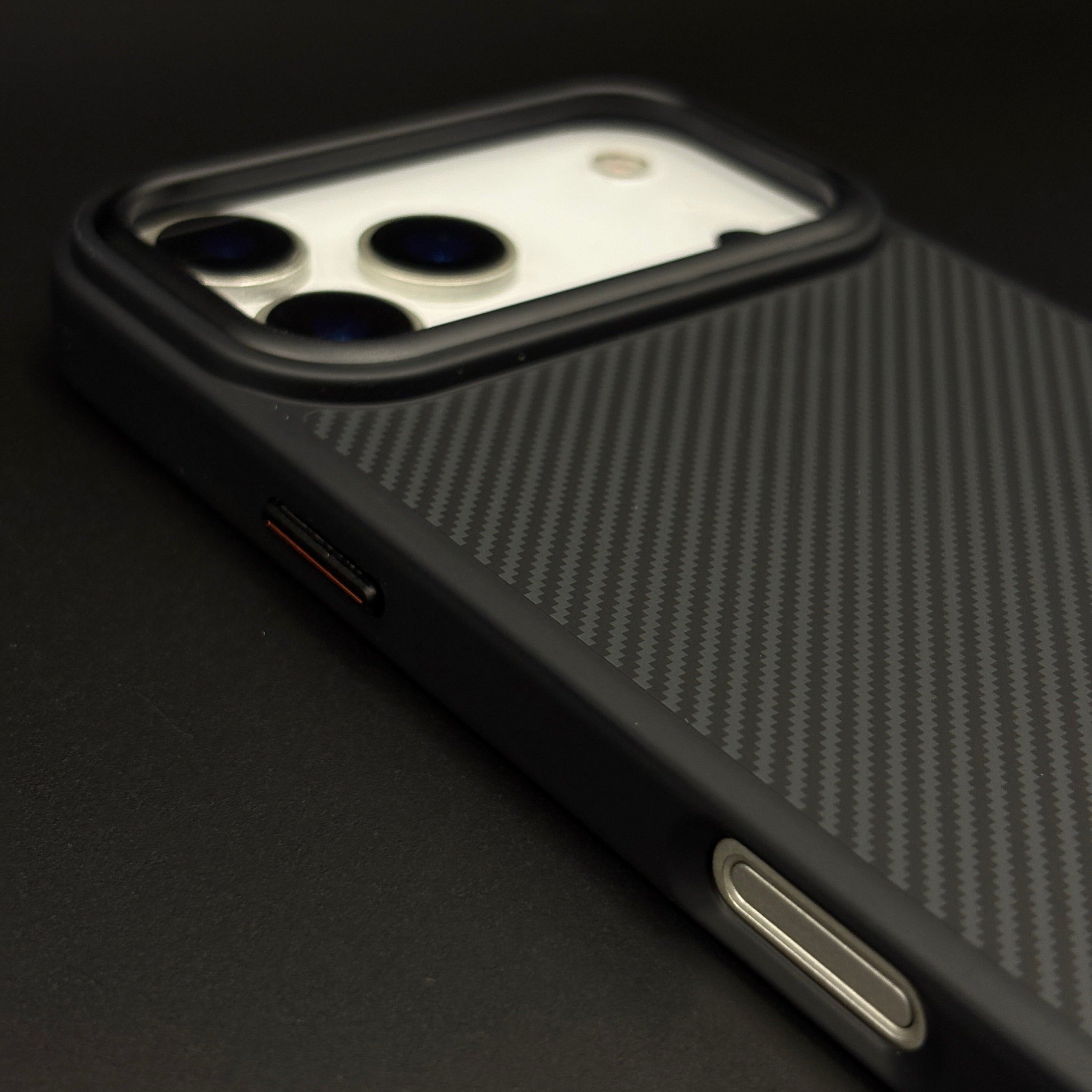 Stealth Carbon Fiber Hidden MagSafe Mobile Case Cover for iPhone 17 Series