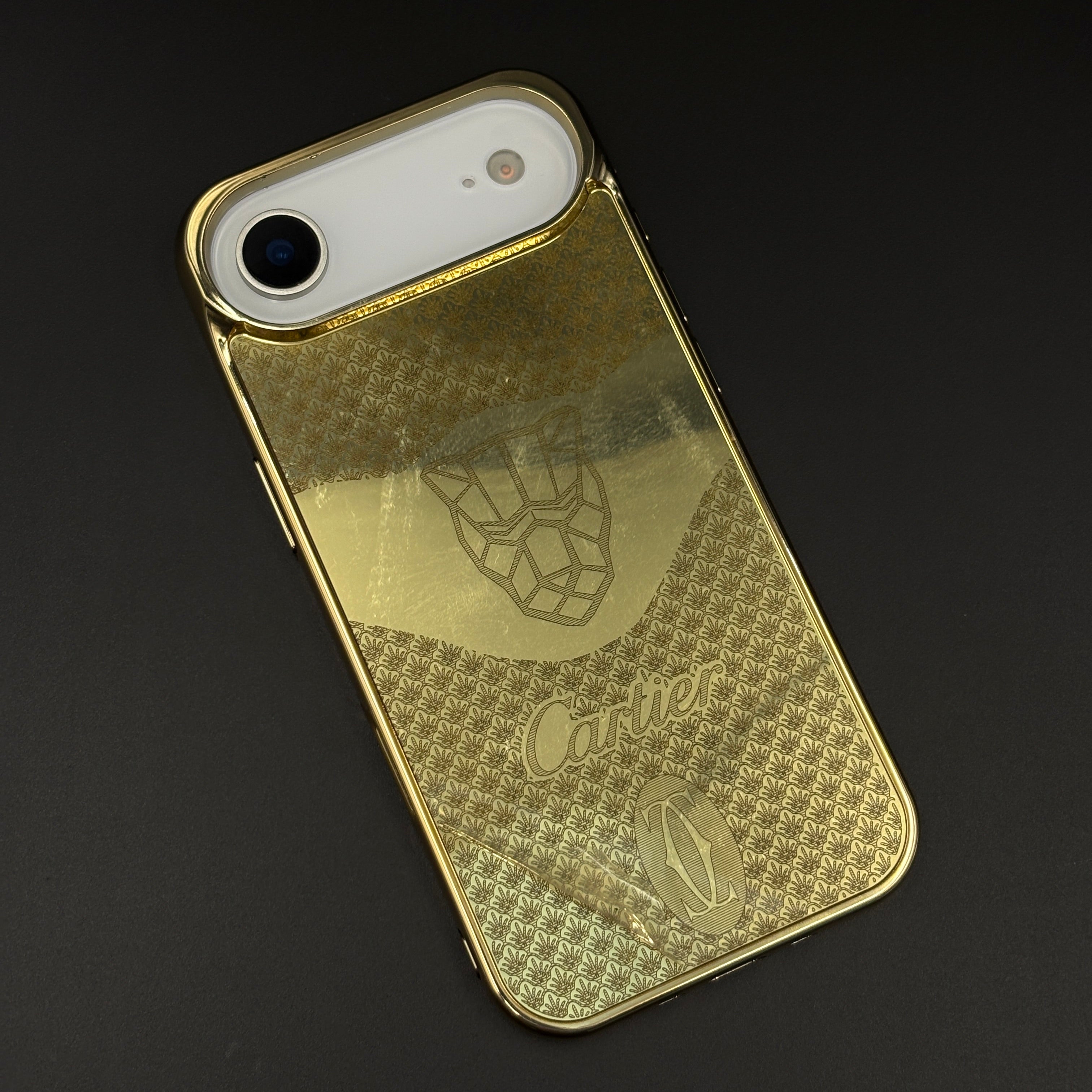 Handcrafted 24K Gold Plated Branded Wolf Mobile Case Cover for iPhone 17 Air | Reflective Gold Finish