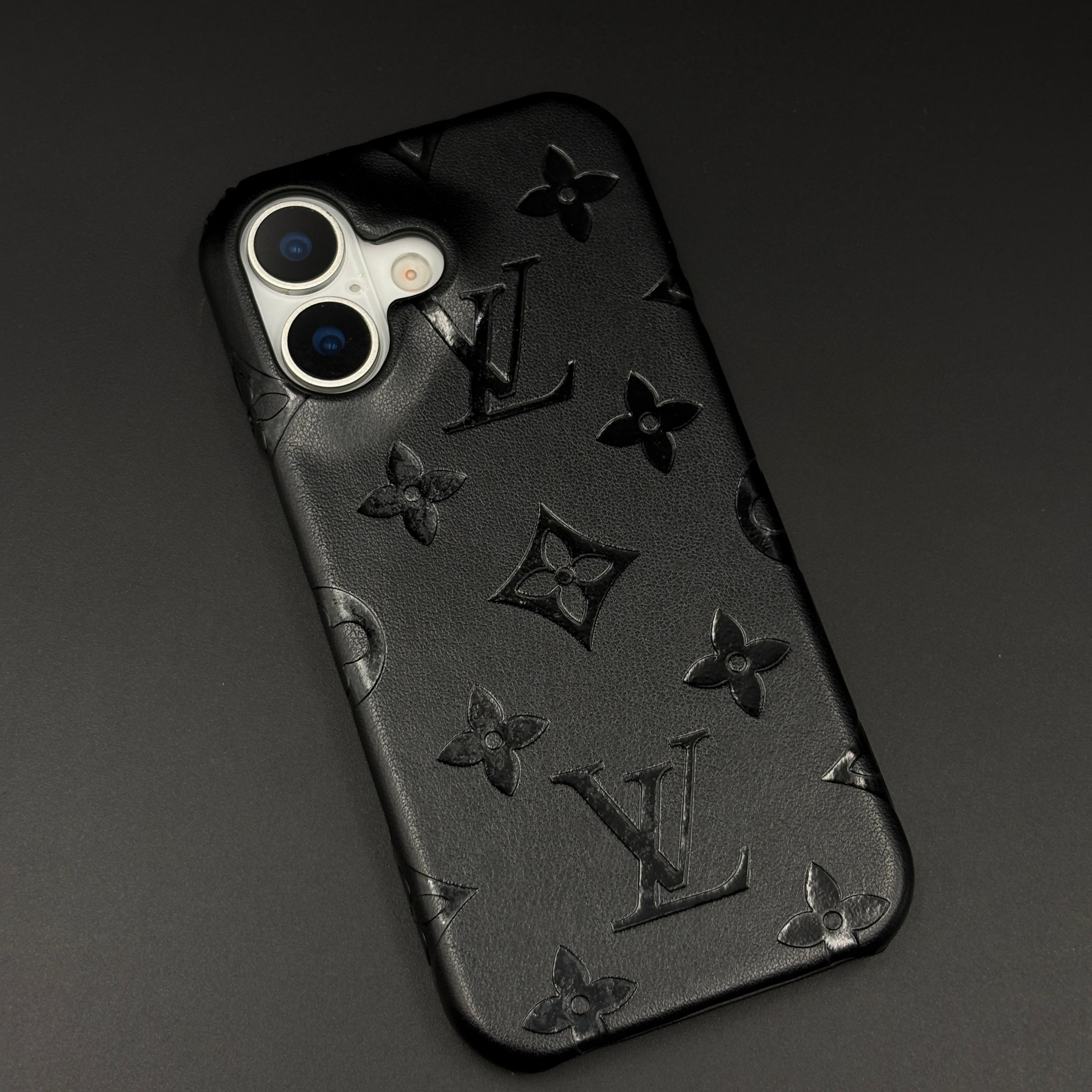 Branded Monogram Pattern Mobile Case Cover for iPhone 17 | Artisan Embossed Leather | Premium Feel