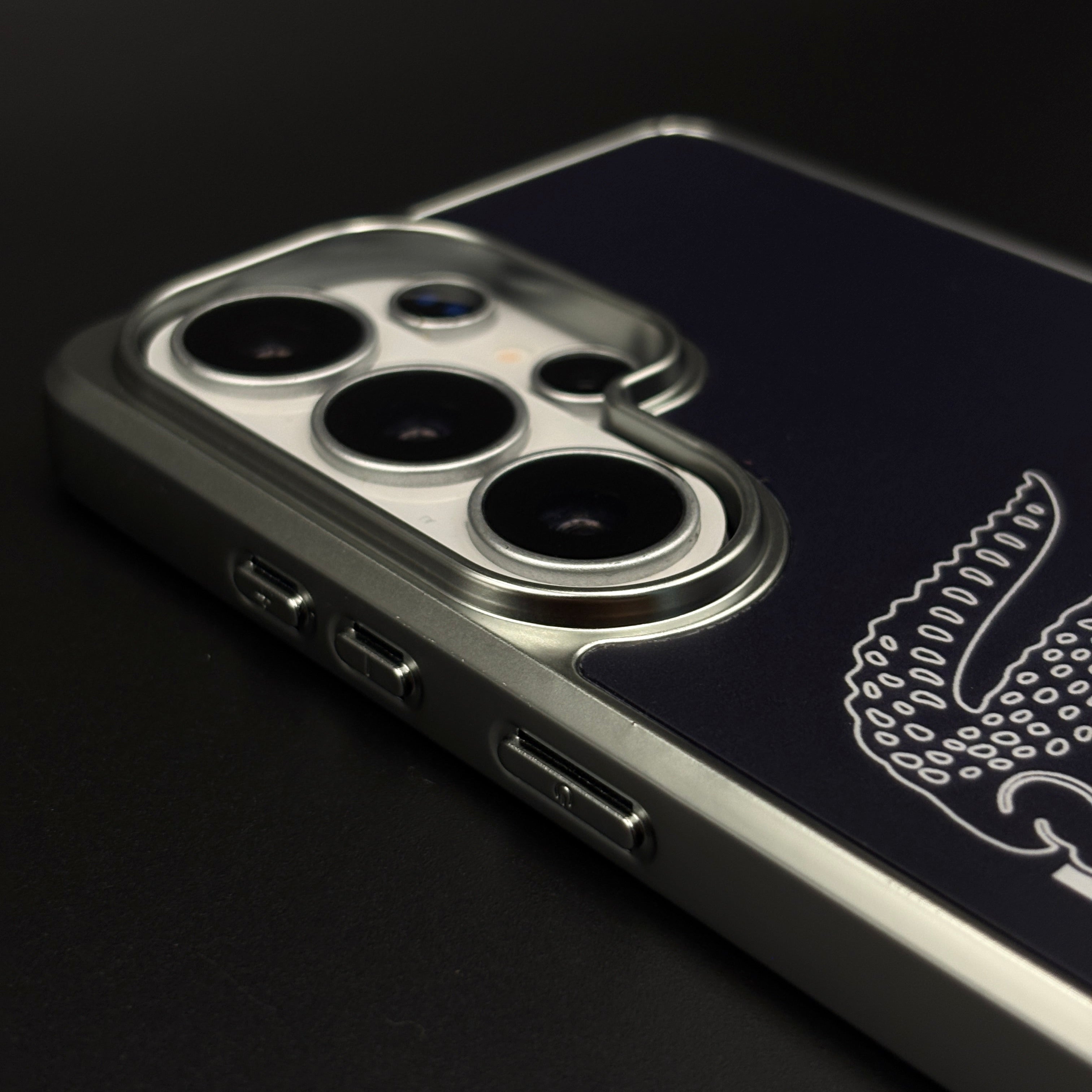 Croc Brand Pattern Metal Frame Case for Samsung Galaxy S26 Ultra