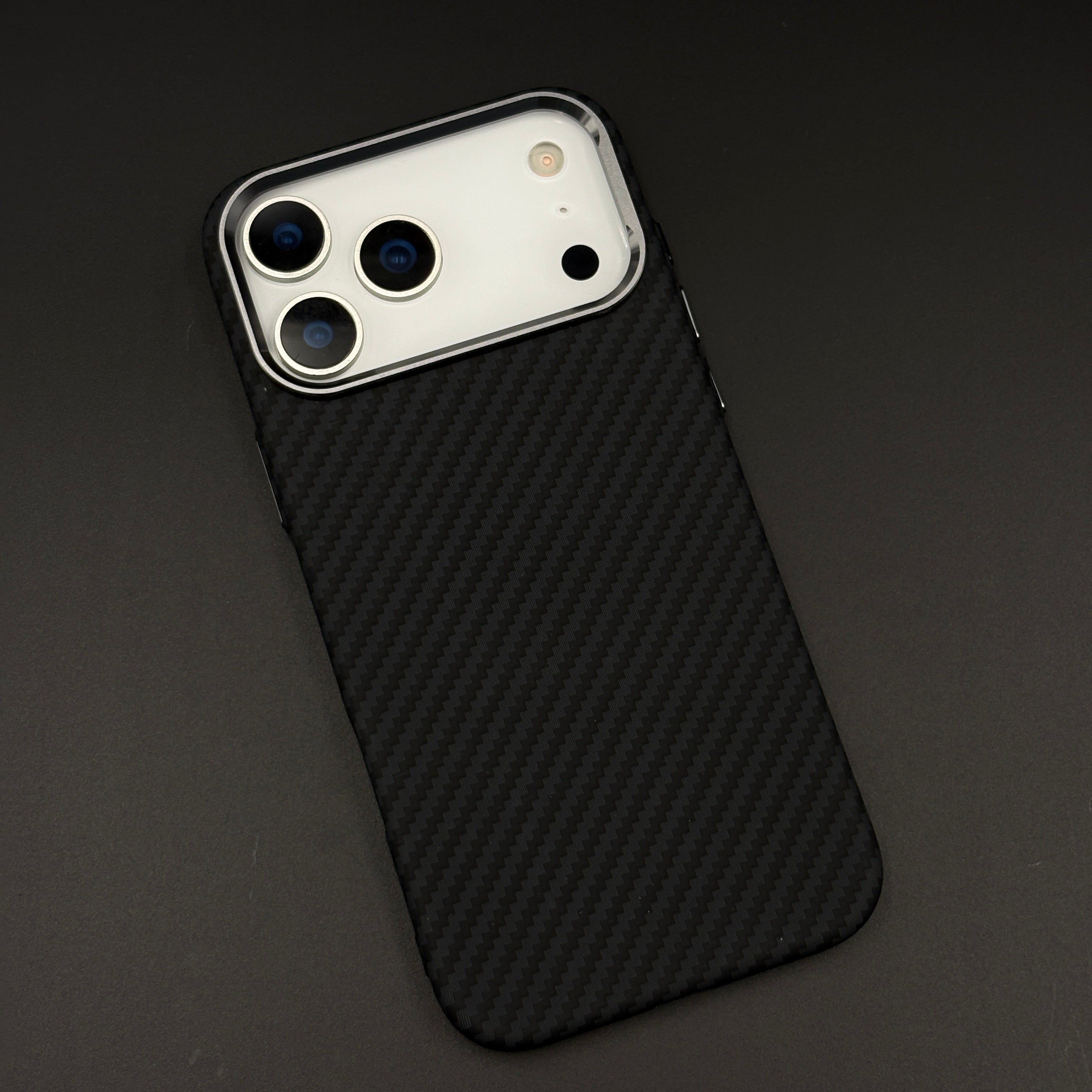 Carbon Fiber Slim Mobile Case Cover for iPhone 17 Series | Rare Aramid Texture Finish | Real Carbon Fibre Feel | Hidden MagSafe