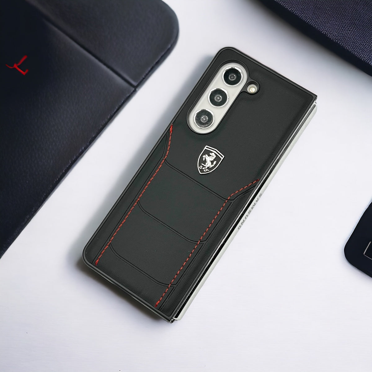 FR Stitched PU Leather Case for Samsung Galaxy Z Fold 6 | Luxury Protective Edition