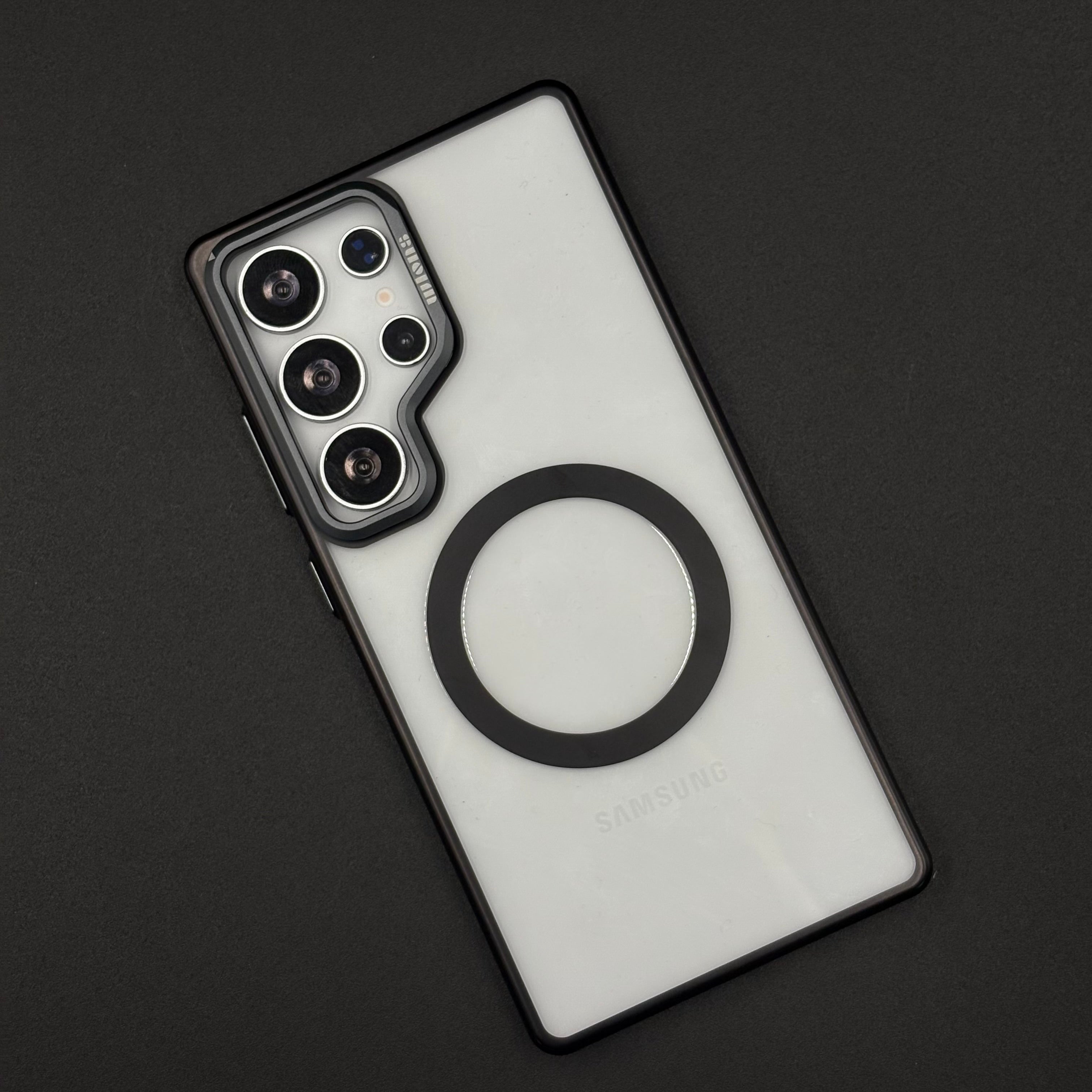 Luxury MagSafe Case for Samsung Galaxy S25 Ultra | Hard PC | Metal Camera Bump | Built-In Kickstand