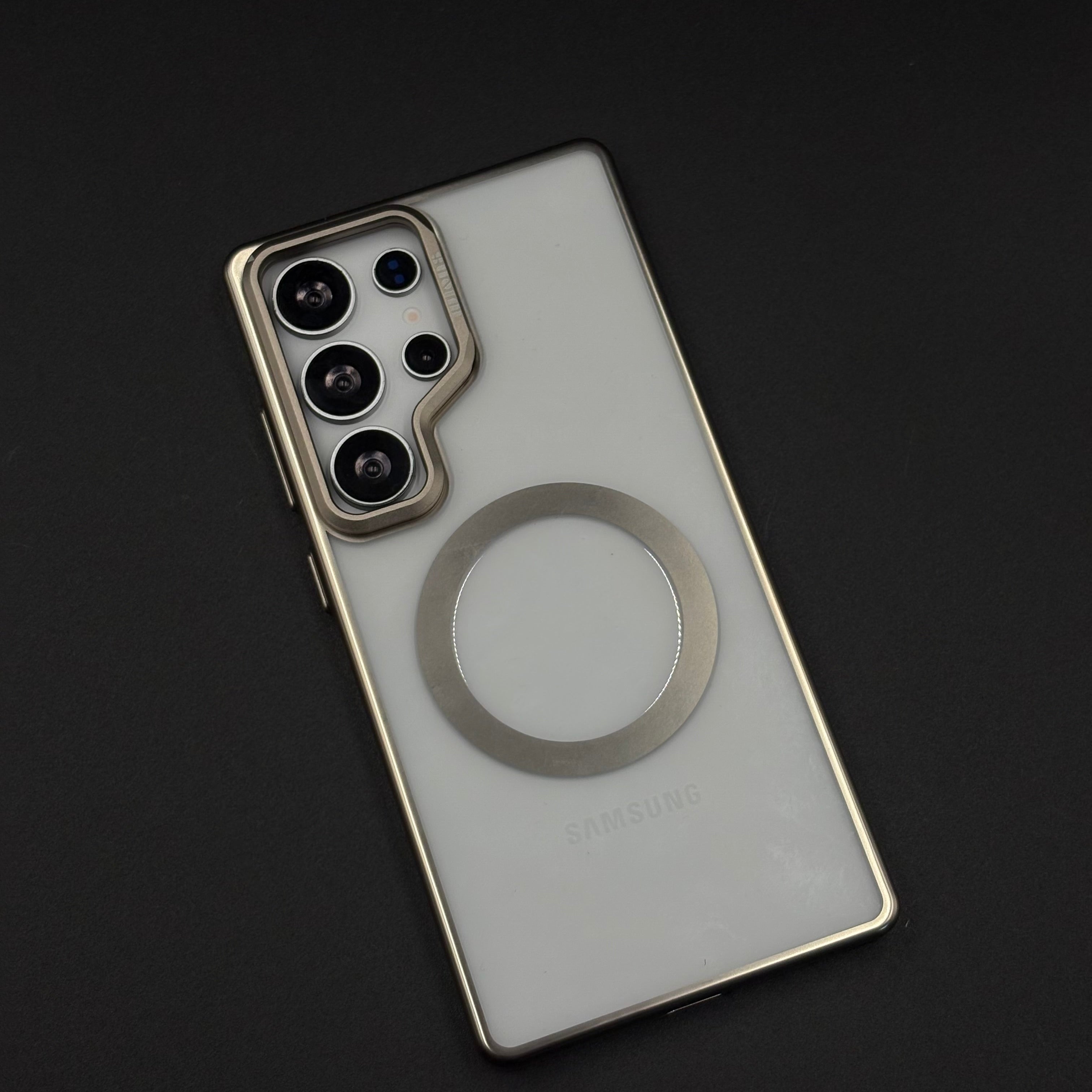 Luxury MagSafe Case for Samsung Galaxy S25 Ultra | Hard PC | Metal Camera Bump | Built-In Kickstand