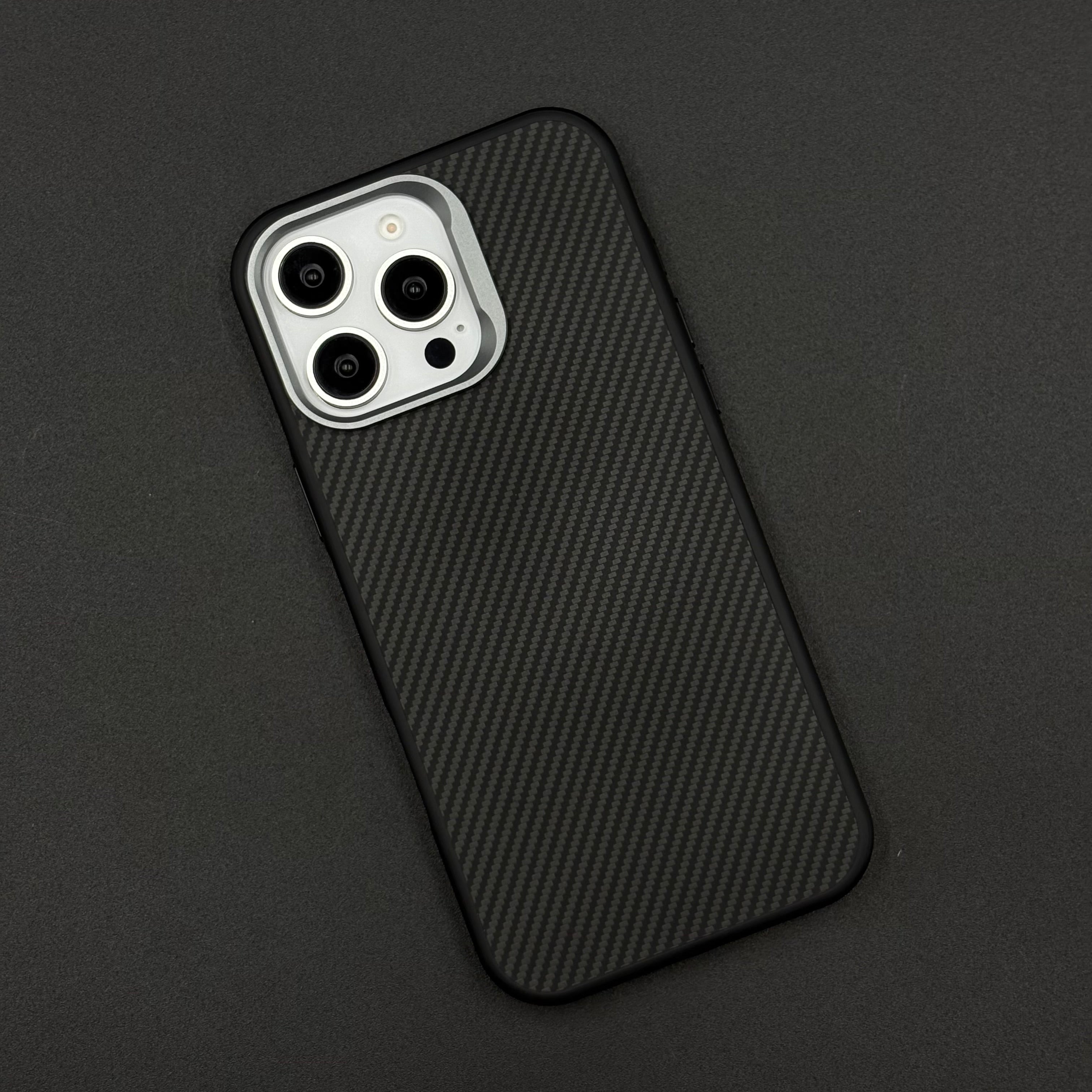 Carbon Fiber Case with Hidden Magsafe for iPhone Series | Metallic Camera Guard | Slim Magnetic Luxury Protection