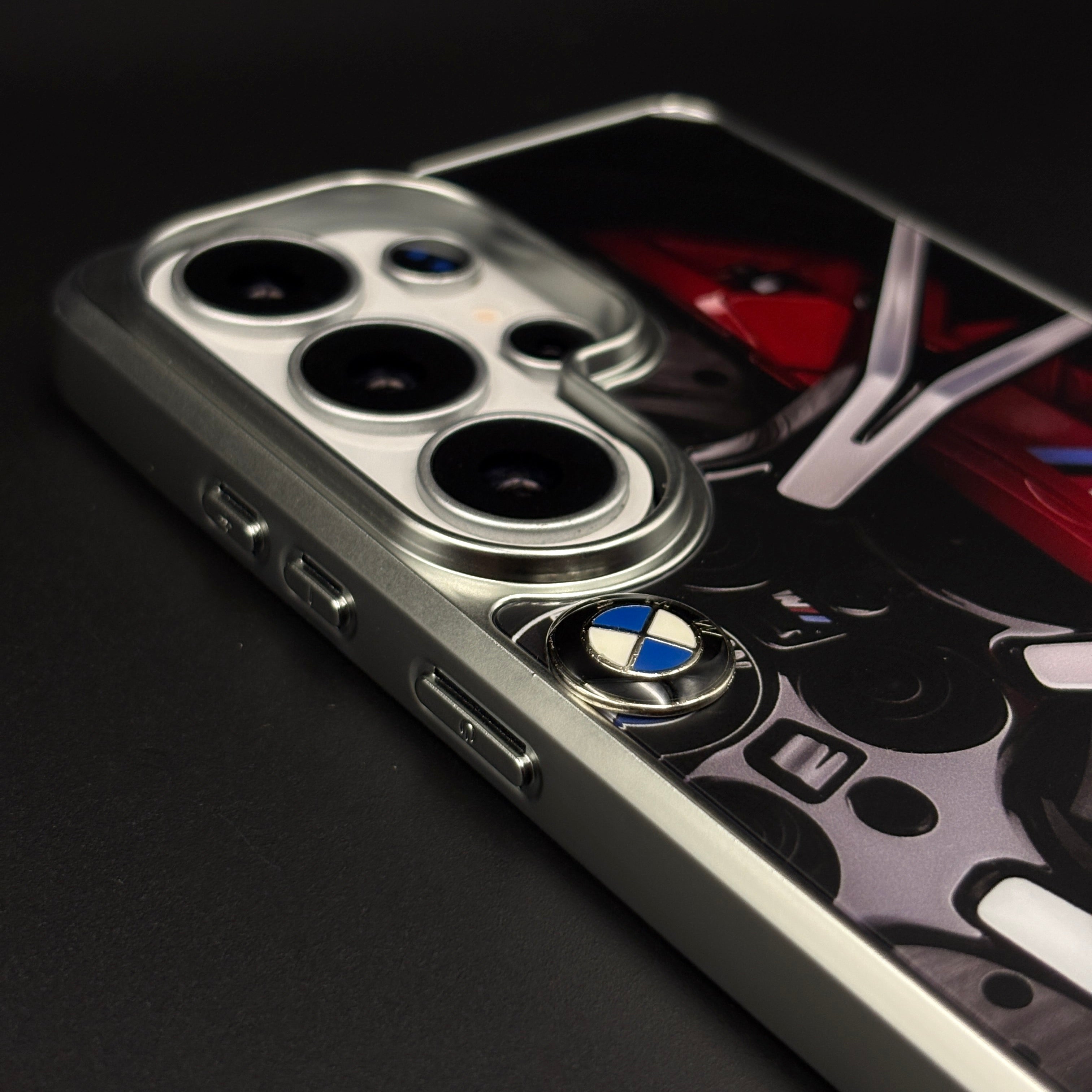 Luxury Motorsport Inspired Brand M Performance Metal Frame Case for Samsung Galaxy S26 Ultra