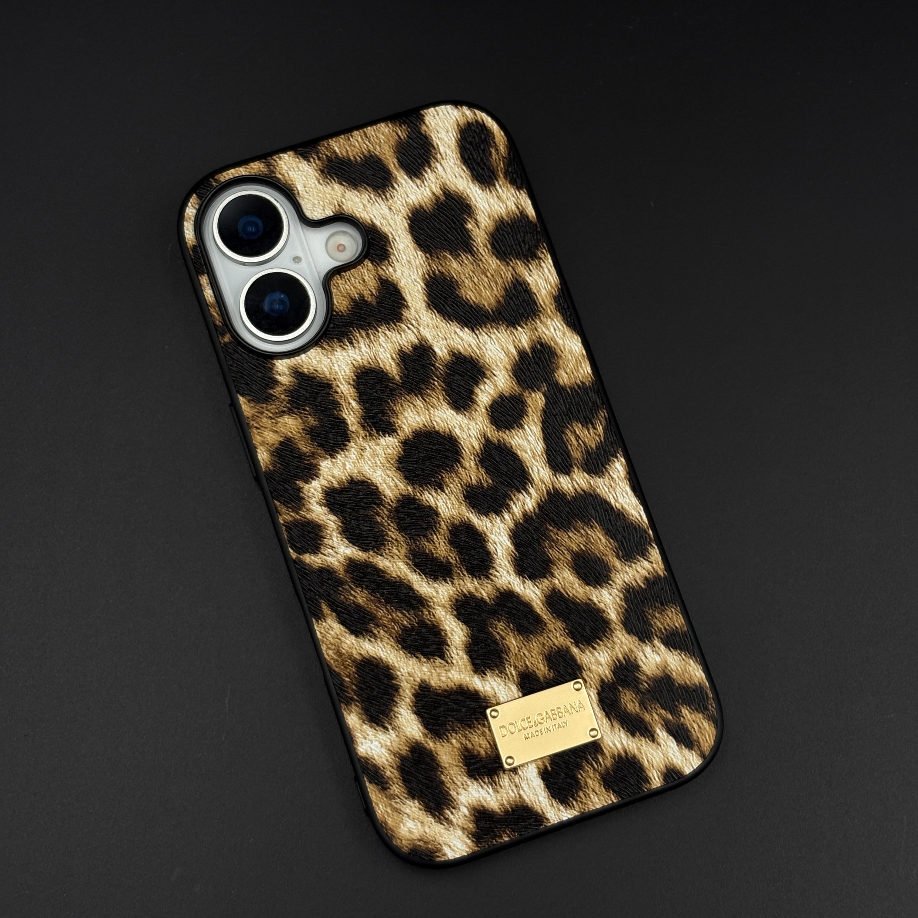 D&G Luxury Leopard Print Case for iPhone 17 | Designer Protective Cover