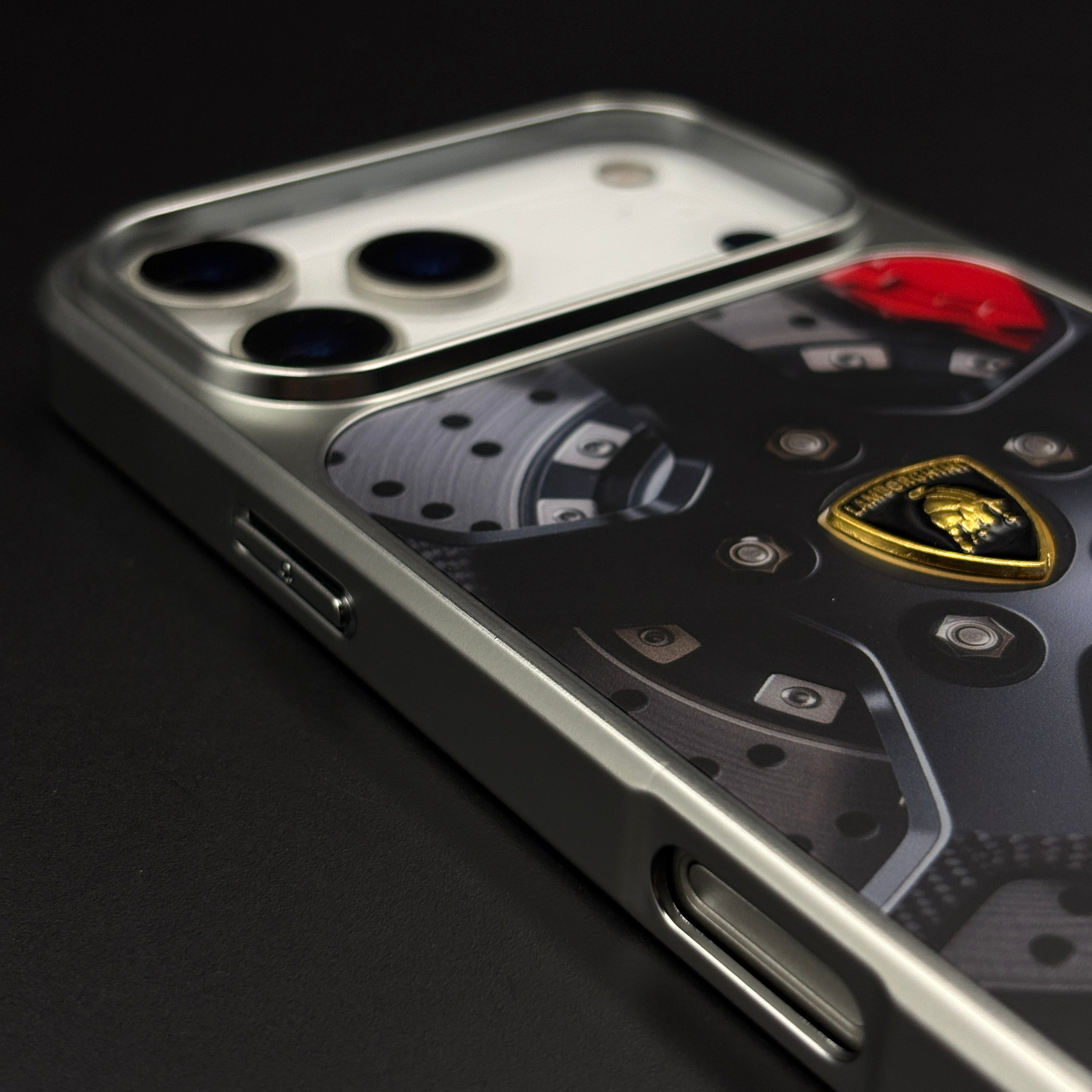 Luxury Motorsport Inspired Lambo Metal Frame Case for iPhone 17 Series