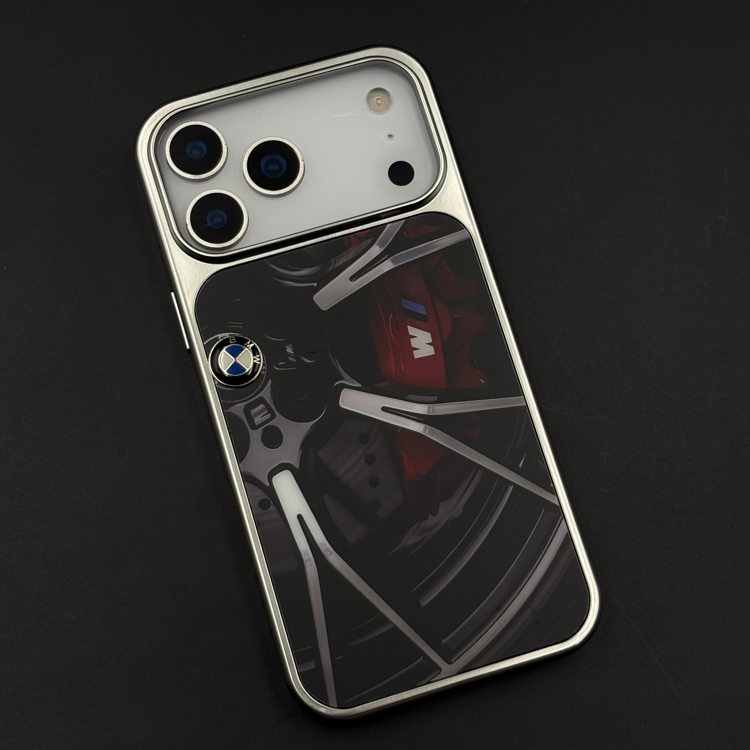 Luxury Motorsport Inspired Brand M Performance Metal Frame Case for iPhone 17 Series