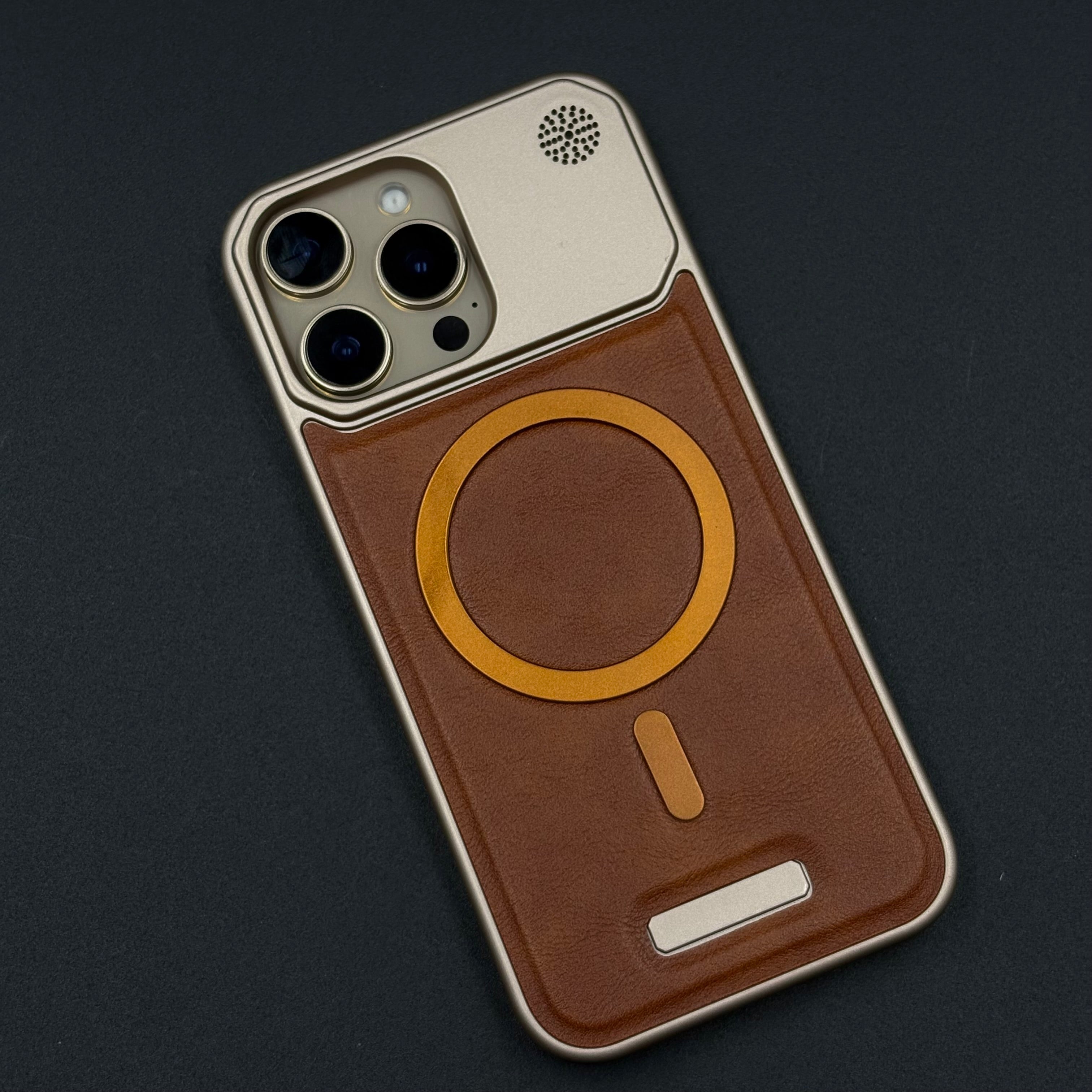 Luxury Leather MagSafe Case for iPhone Series | AeroFlex Hard Borderless Design