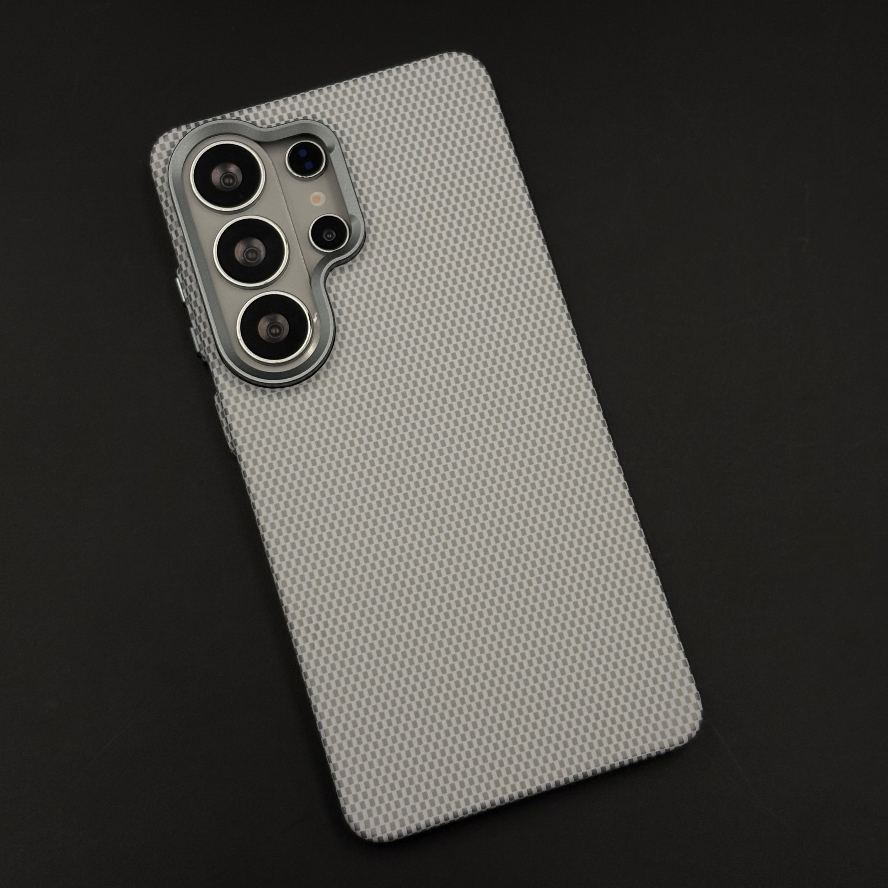 Frost Carbon Grid Dotted Hidden MagSafe Case Cover for Samsung Galaxy S26 Ultra