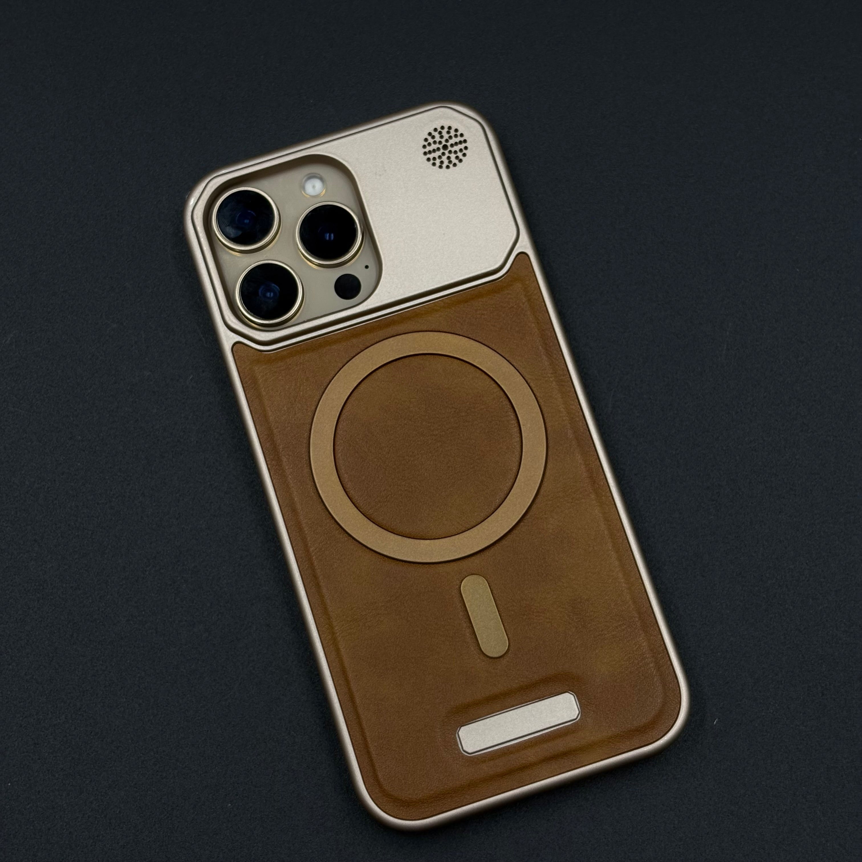 Luxury Leather MagSafe Case for iPhone Series | AeroFlex Hard Borderless Design