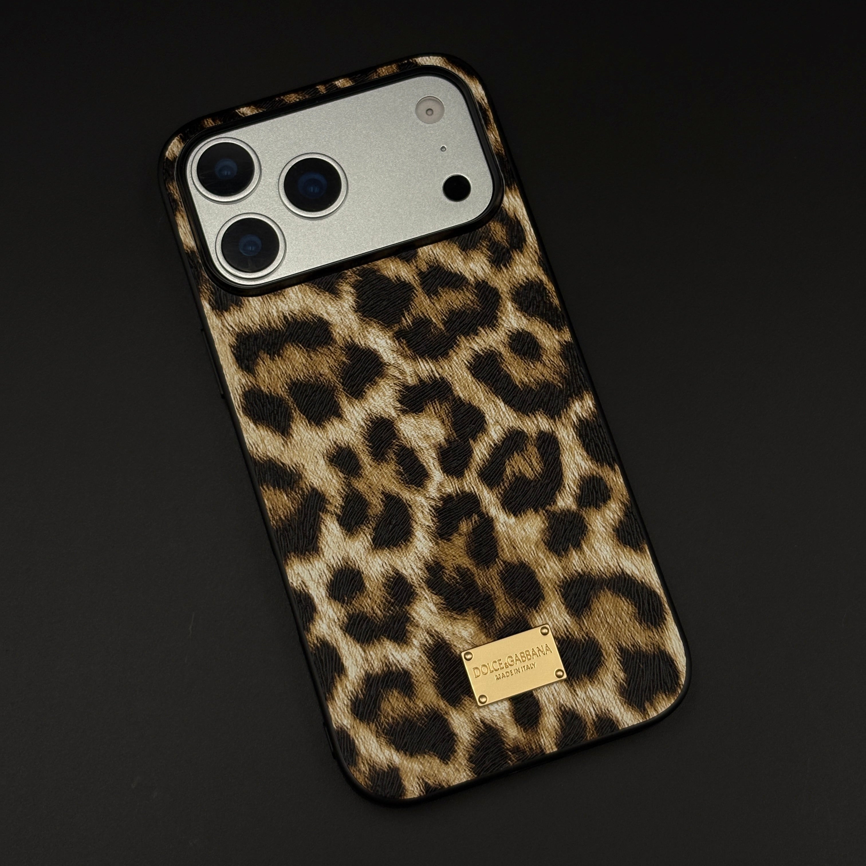 D&G Luxury Leopard Print Case for iPhone 17 Series | Designer Protective Cover