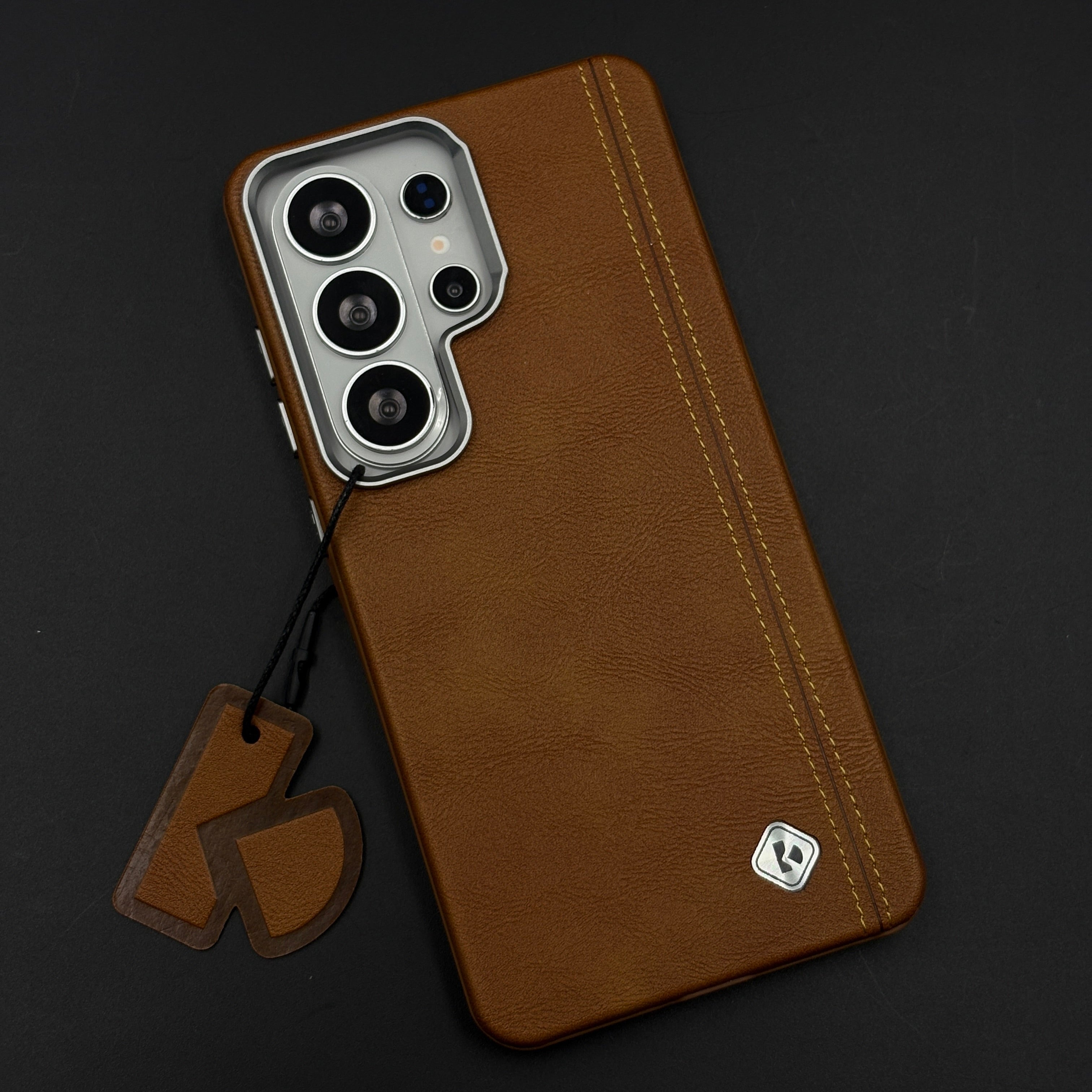 Stitched Leather Hidden MagSafe Case for Samsung Galaxy S26 Ultra