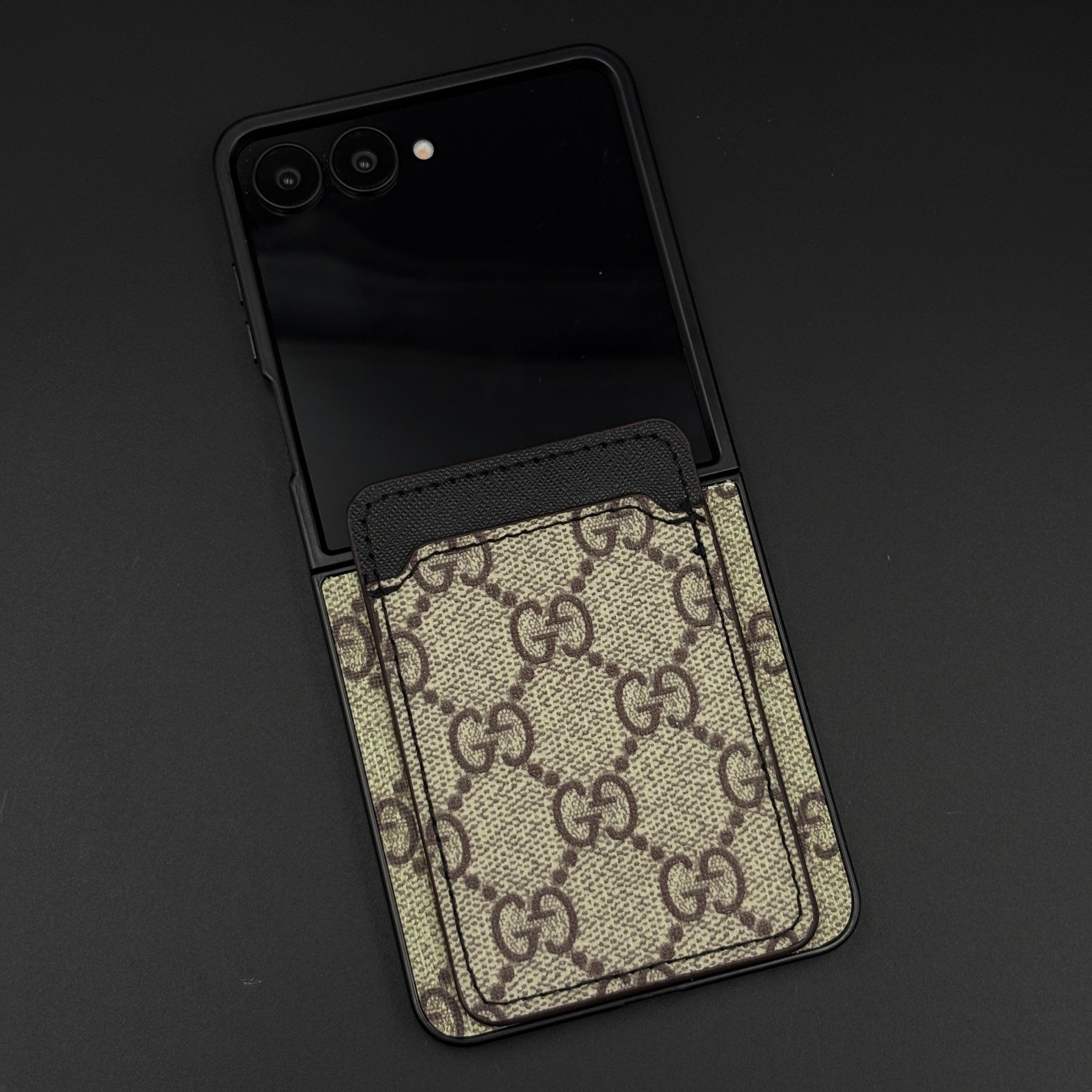 Luxury GG Cardholder Case for Samsung Galaxy Z Flip 7 | Foldable Designer Wallet Cover