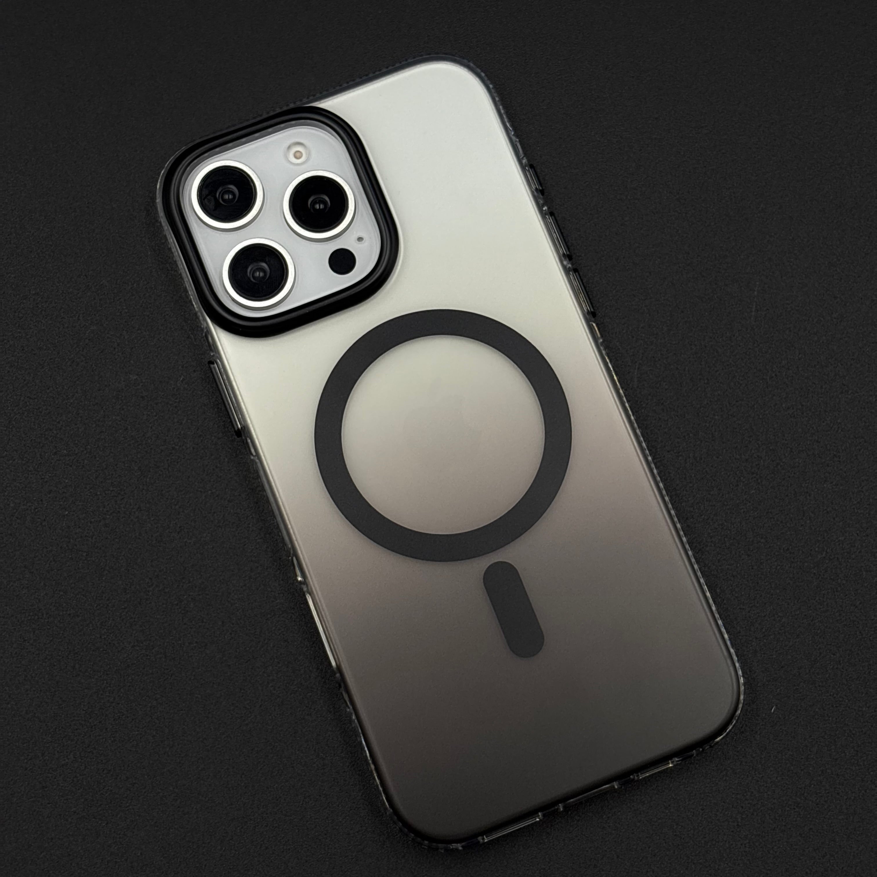 Non-Yellowing Dual-Tone Matte MagSafe Case for iPhone | Soft Finish | Magnetic Ring Support