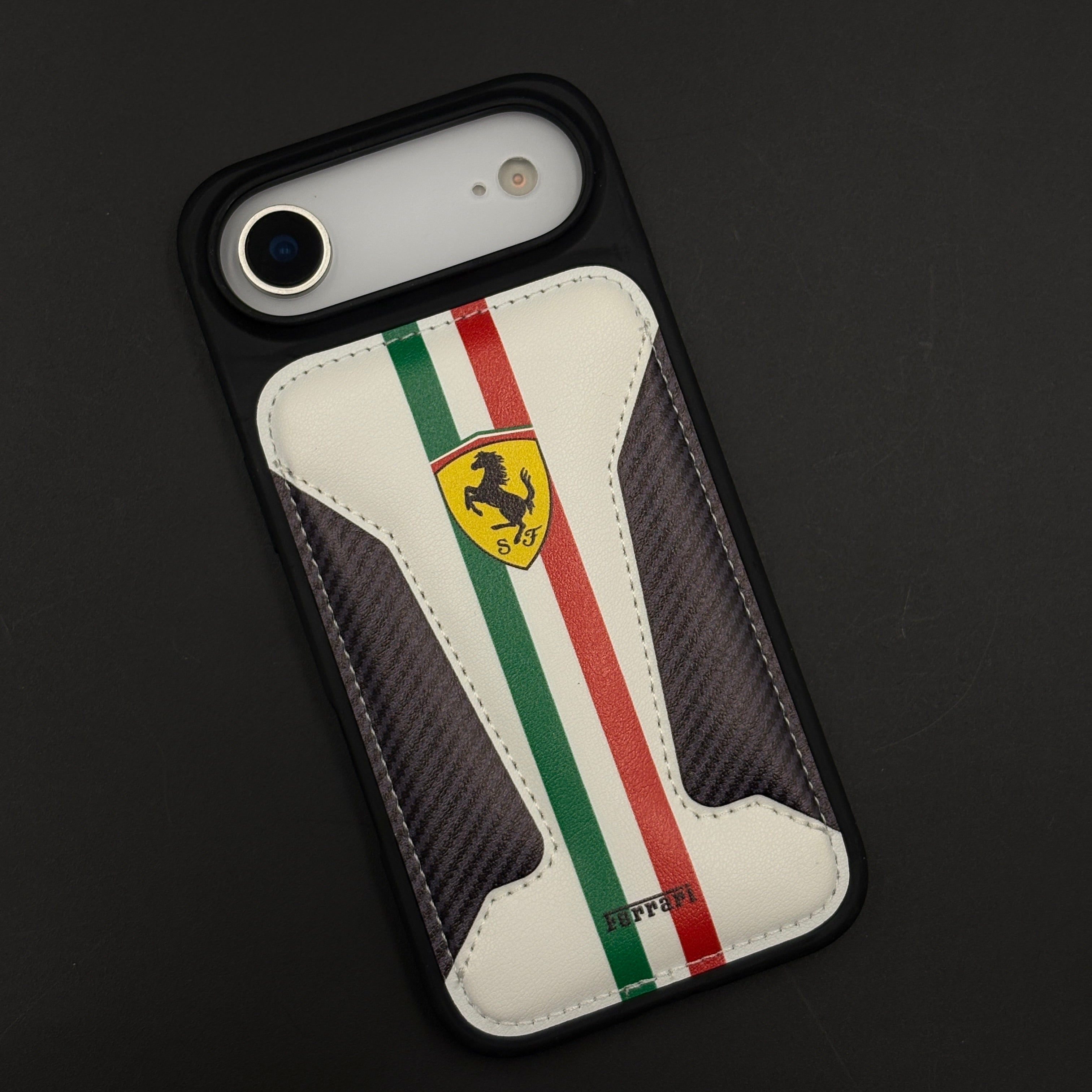 Motorsport Racing Inspired FR Stripe Stitched Leather Case for iPhone 17 Air
