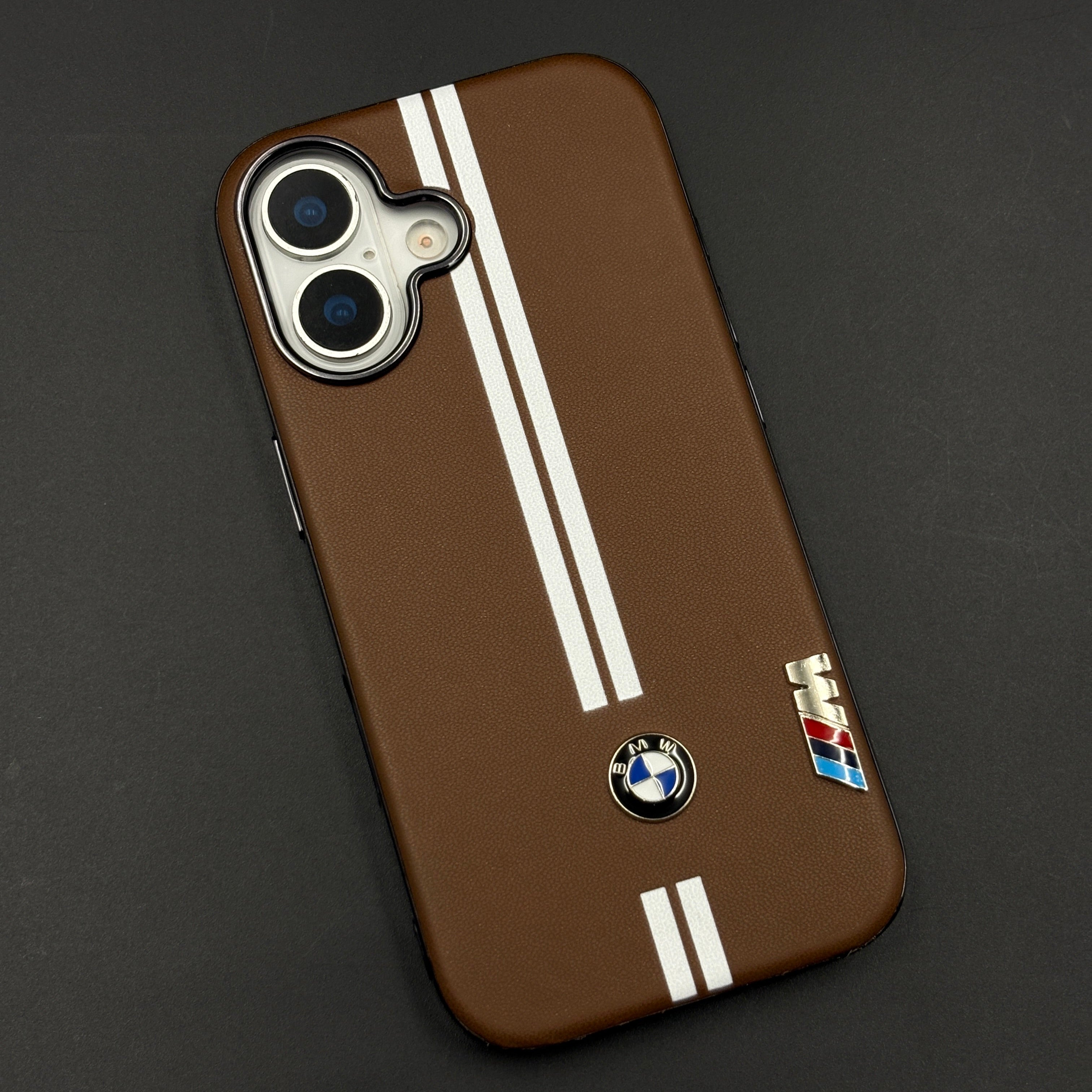 Motorsport Inspired M Performance Stripe Leather Case for iPhone 17
