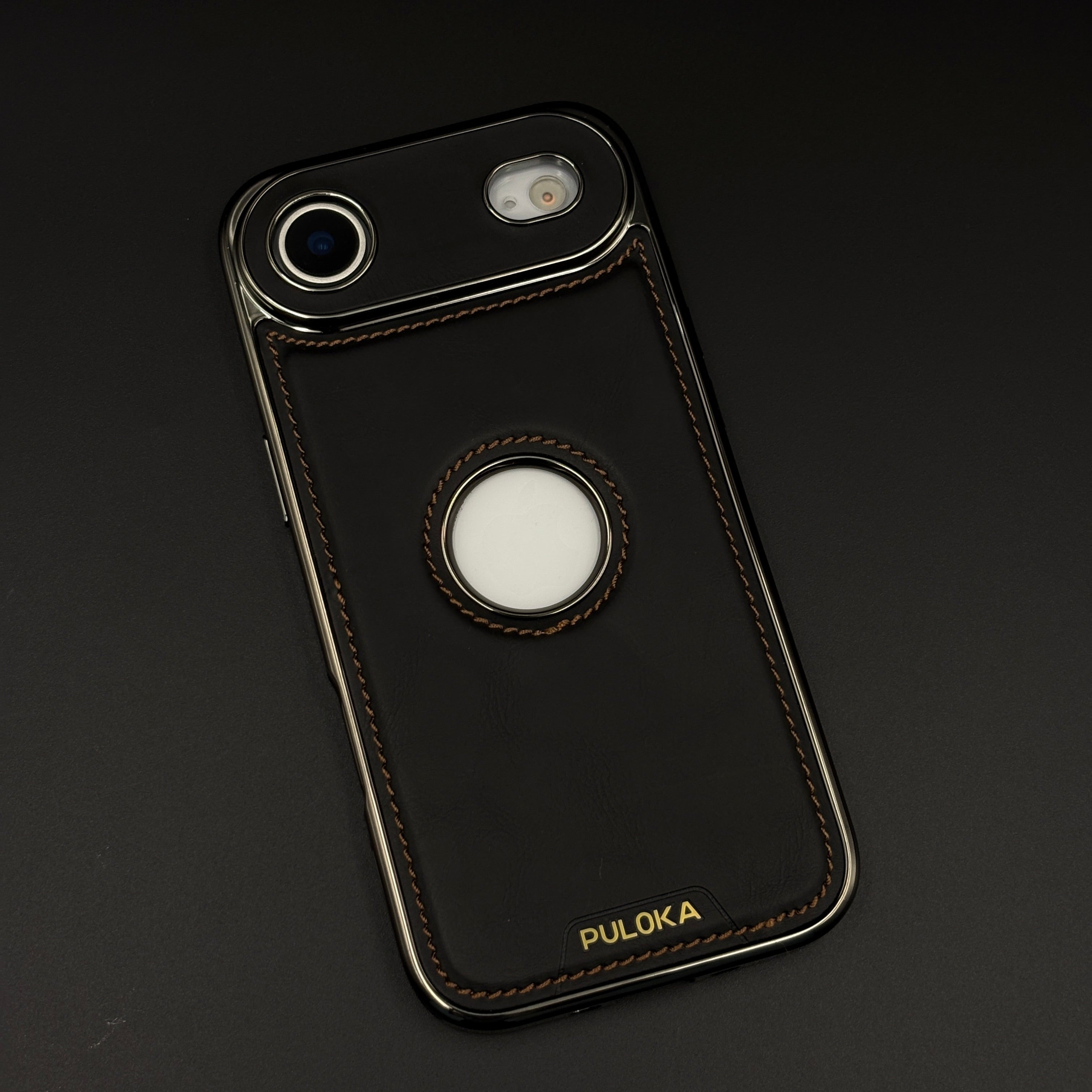 Stitch Leather Hidden MagSafe Logo Cut Case for iPhone 17 Air | Dual Finish Side Edition