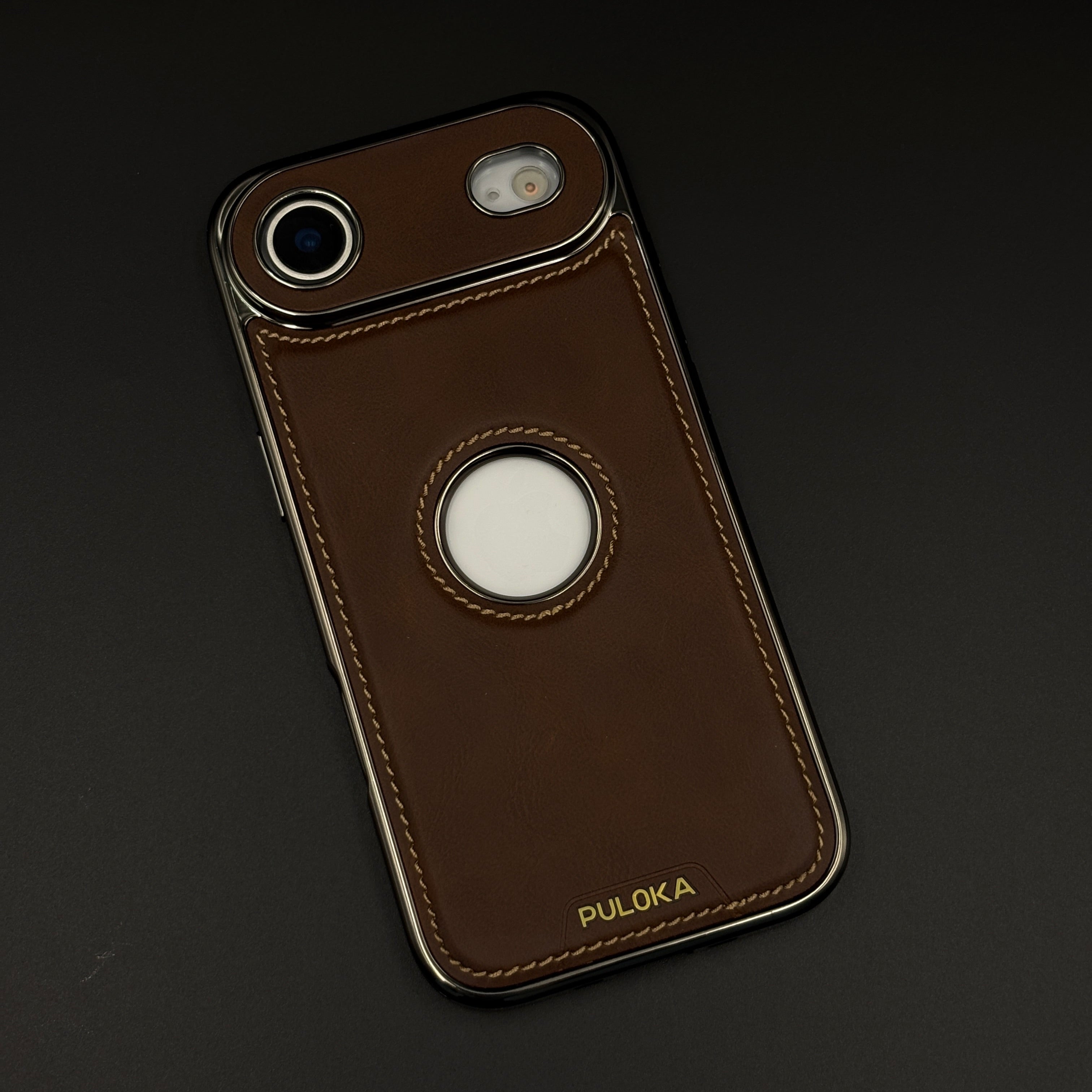 Stitch Leather Hidden MagSafe Logo Cut Case for iPhone 17 Air | Dual Finish Side Edition