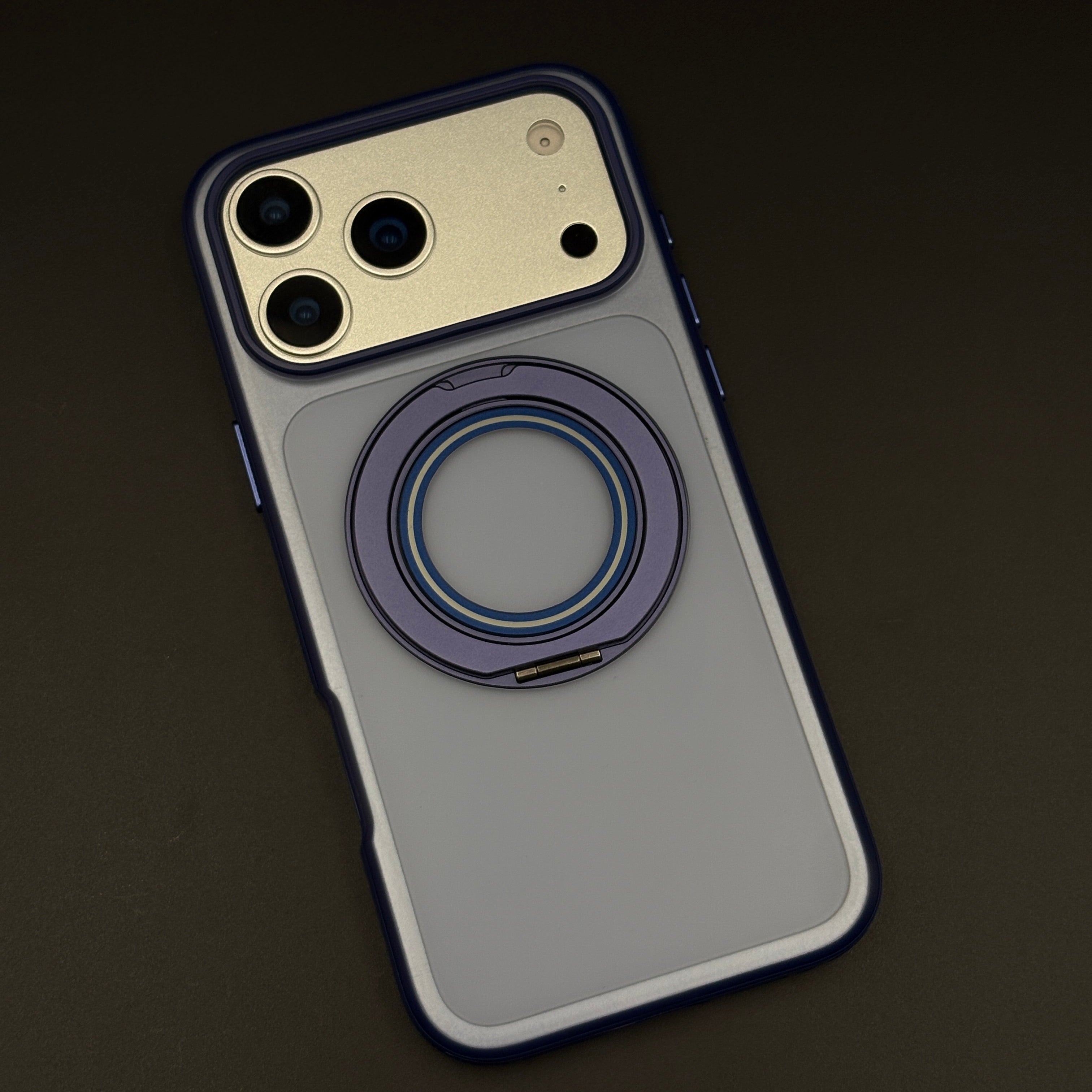 Rotating Metal Stand Clear Case for iPhone 17 Series | MagSafe Compatible Kickstand Cover