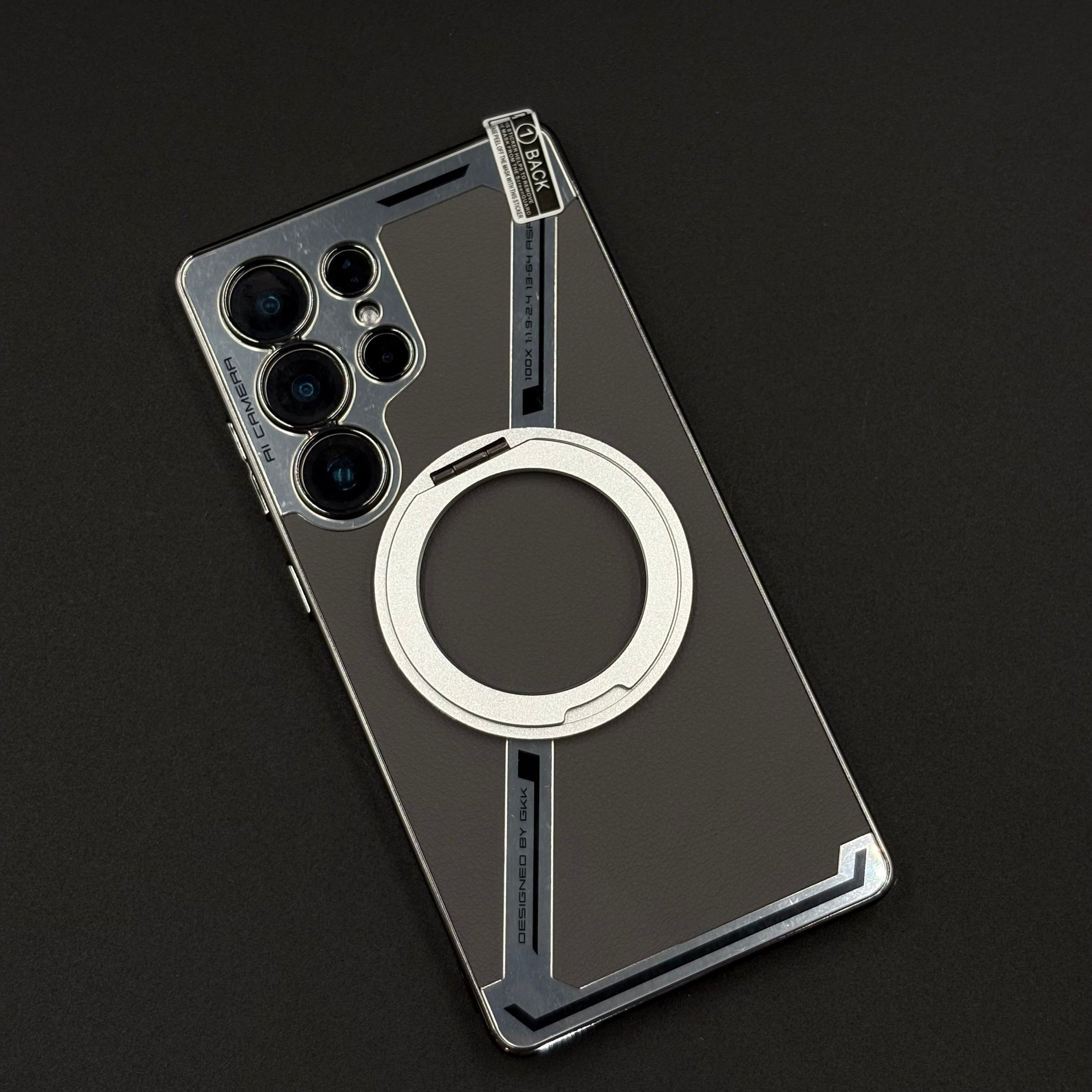 Detachable Metal Ring MagSafe Case for Samsung Galaxy S25 Ultra | Hybrid Armor Design with Magnetic Stand