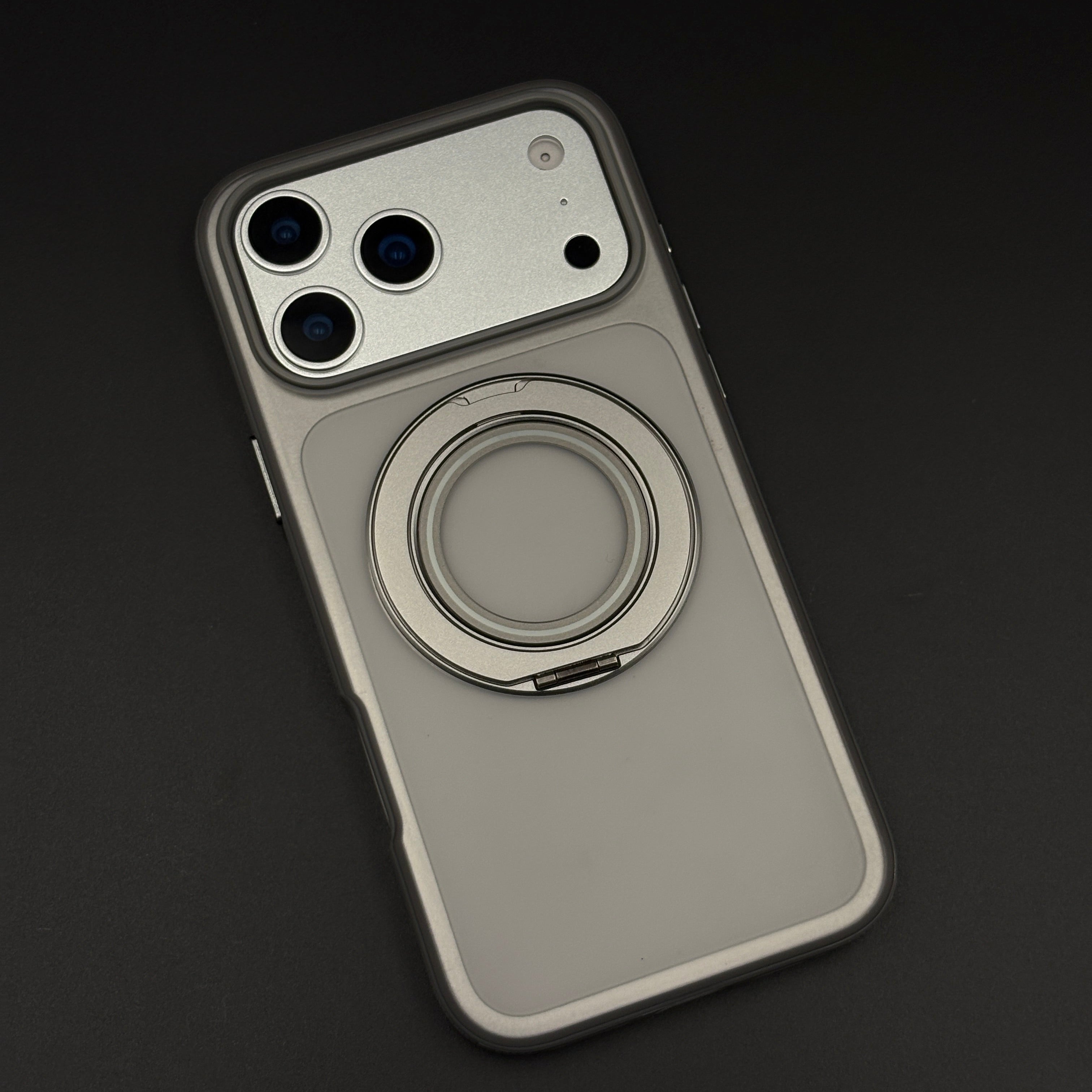 Rotating Metal Stand Clear Case for iPhone 17 Series | MagSafe Compatible Kickstand Cover