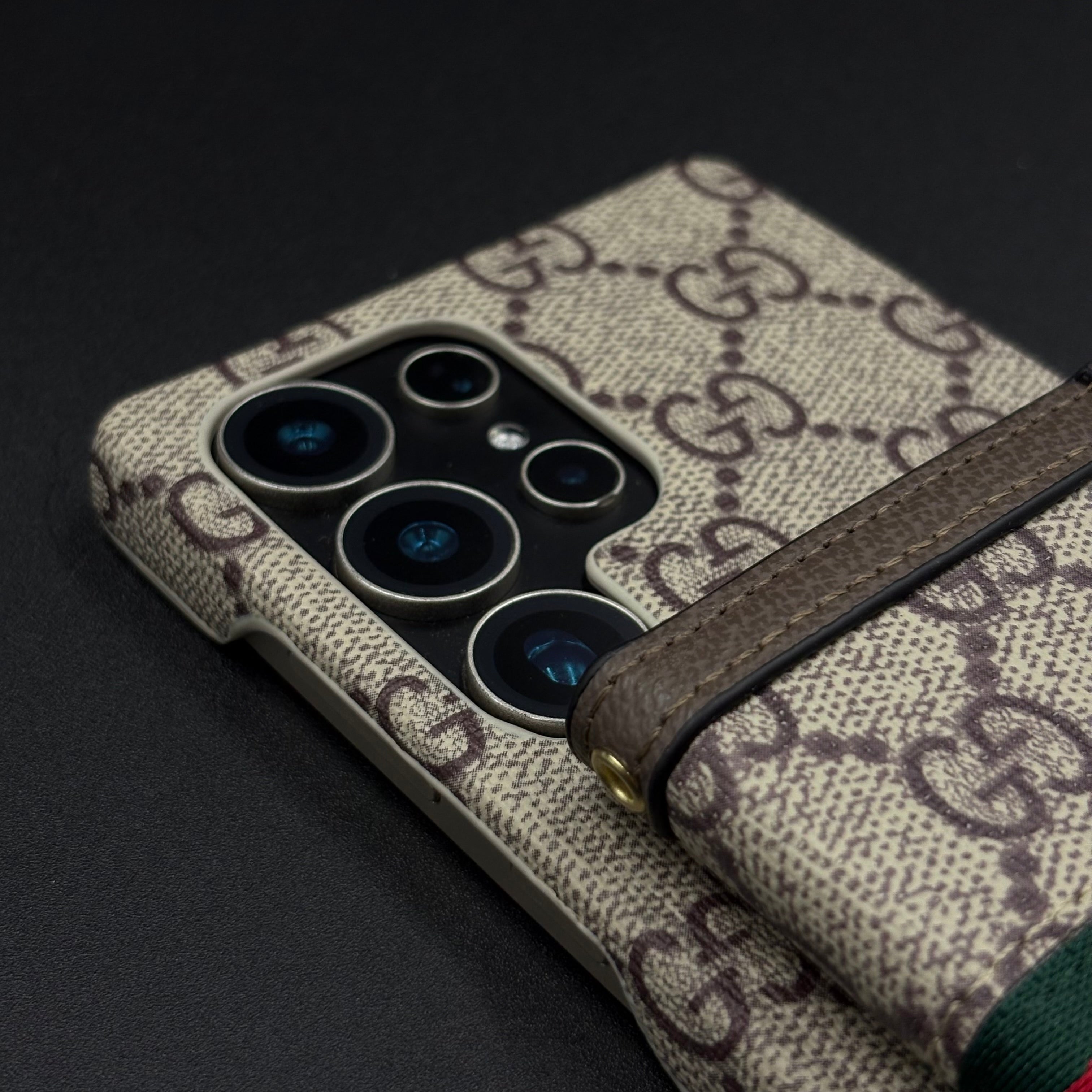 Luxury GG Wallet Case with Sling for Samsung Galaxy S25 Ultra | Crossbody Strap | Card Holder