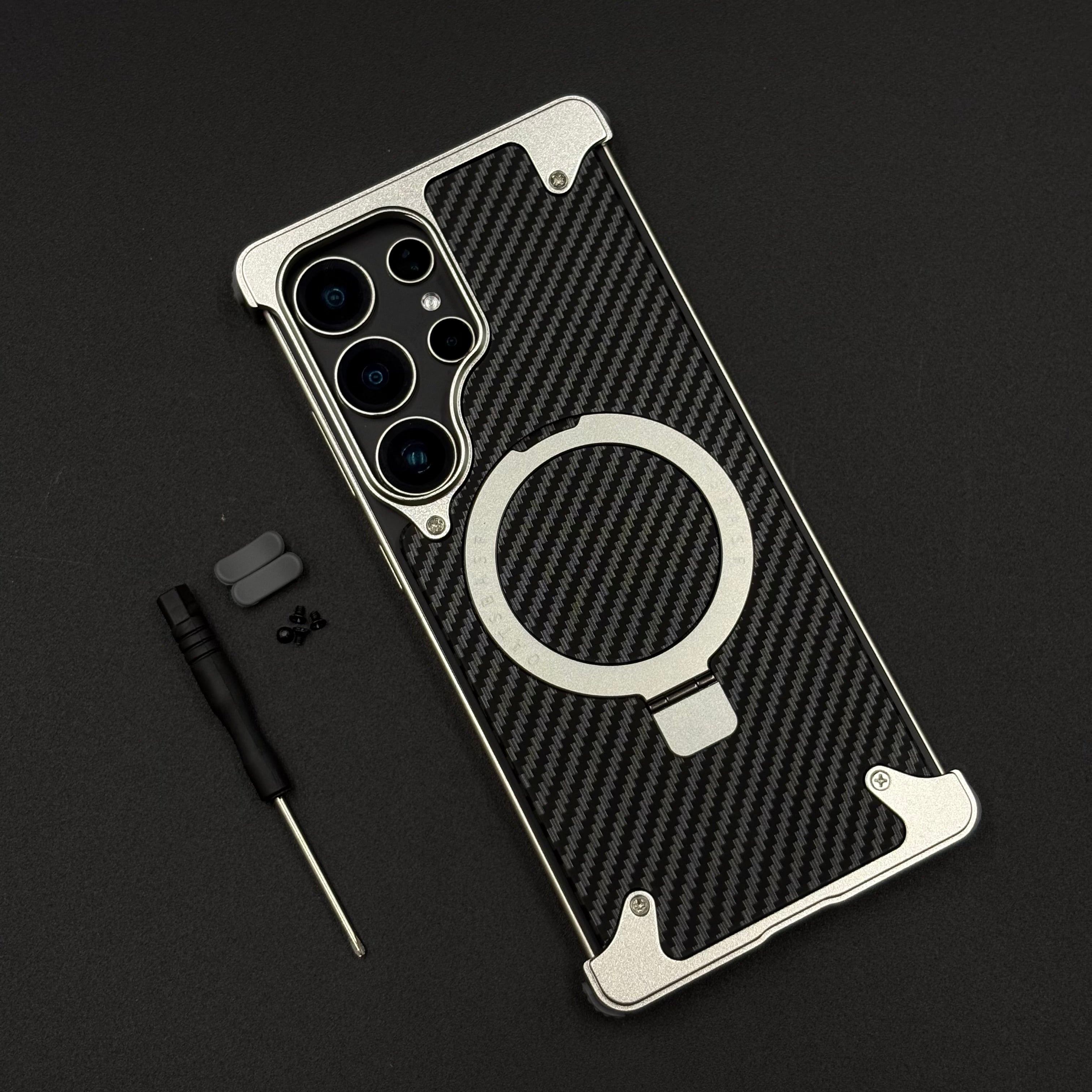 UltraLux Carbon Fibre & Metal MagSafe Case for Samsung Galaxy S25 Ultra | Crafted for Style & Strength