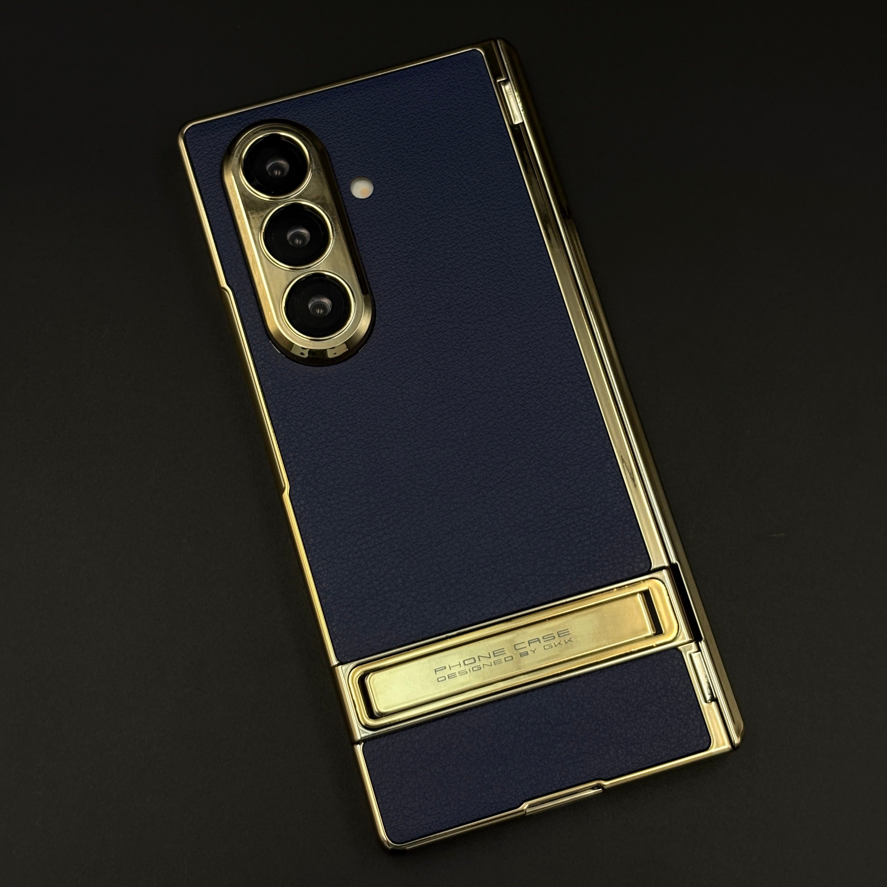 Luxury Chrome Frame Kickstand Case for Samsung Galaxy Z Fold 7 | Premium Hinge Protection