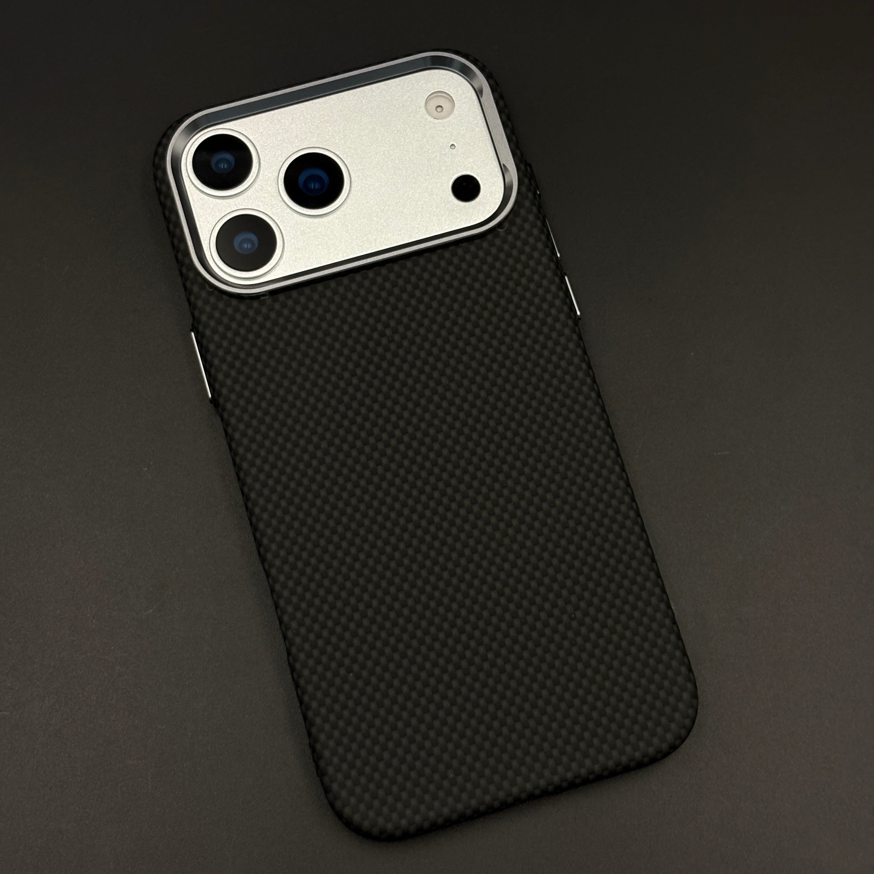 UltraLite Black Case Slim Mobile Case Cover for iPhone 17 Series | Rare Aramid Texture Finish | Real Carbon Fibre Feel | Hidden MagSafe