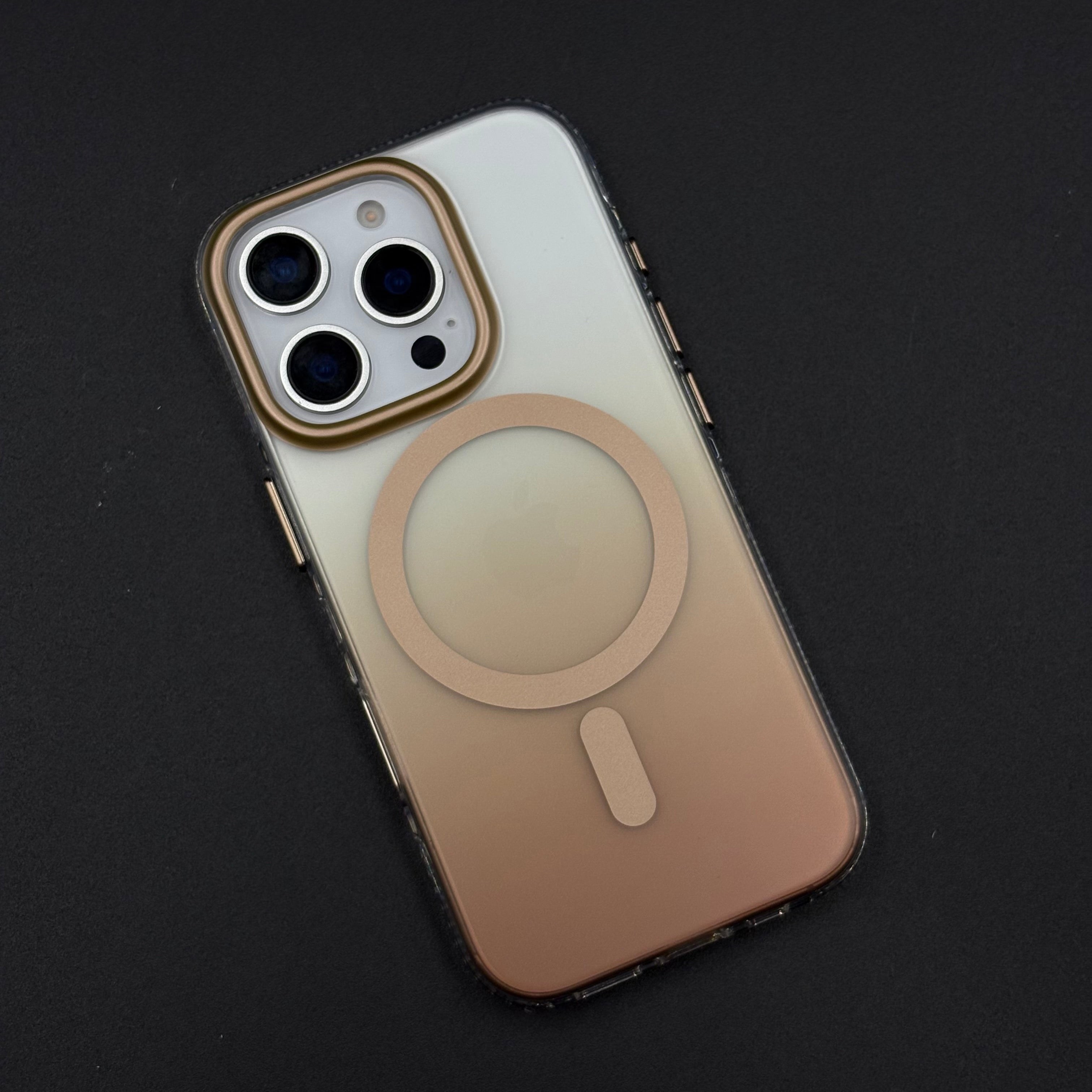 Non-Yellowing Dual-Tone Matte MagSafe Case for iPhone | Soft Finish | Magnetic Ring Support