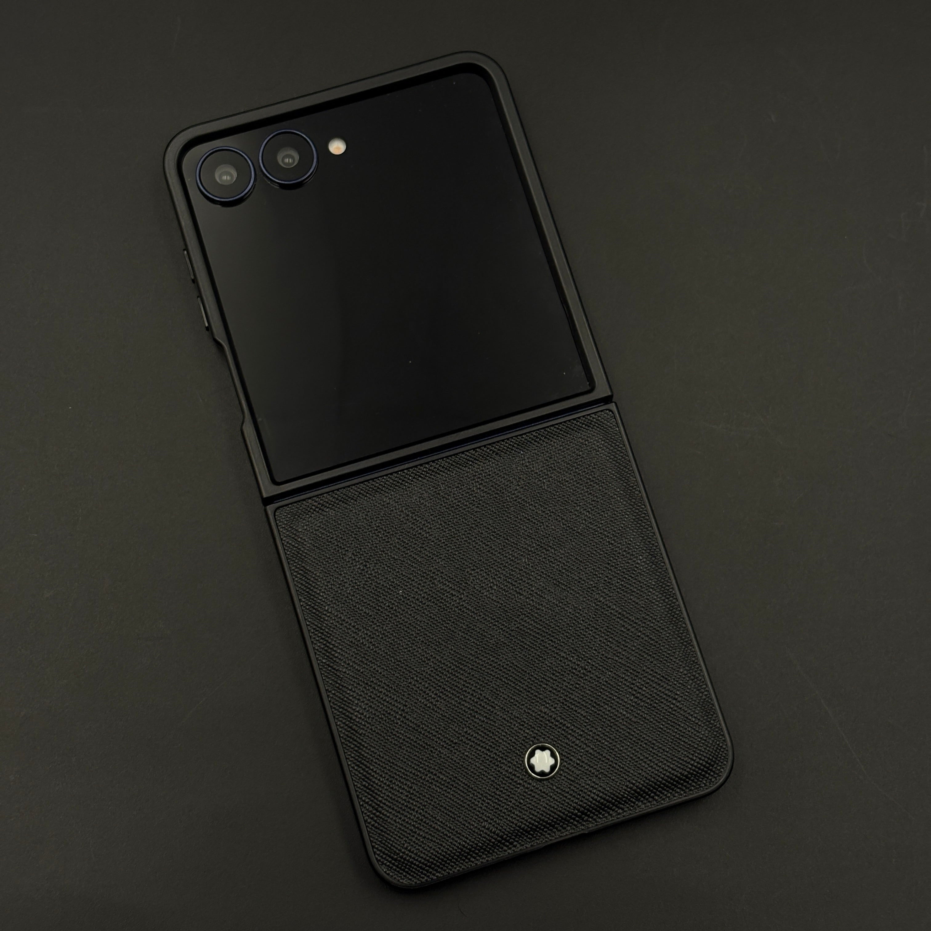 Luxury MB Logo Leather Case for Samsung Galaxy Z Flip 7
