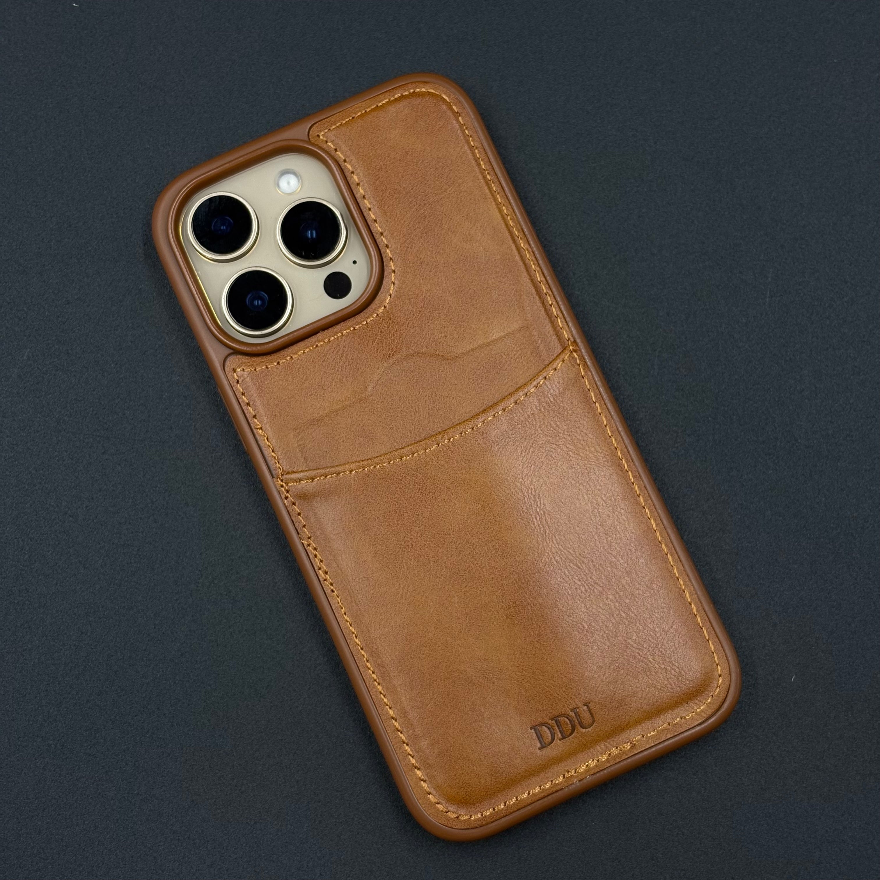 Premium PU Leather Stitch Phone Case for iPhone Series | Slim Fit Case with a Wallet/Card Holder