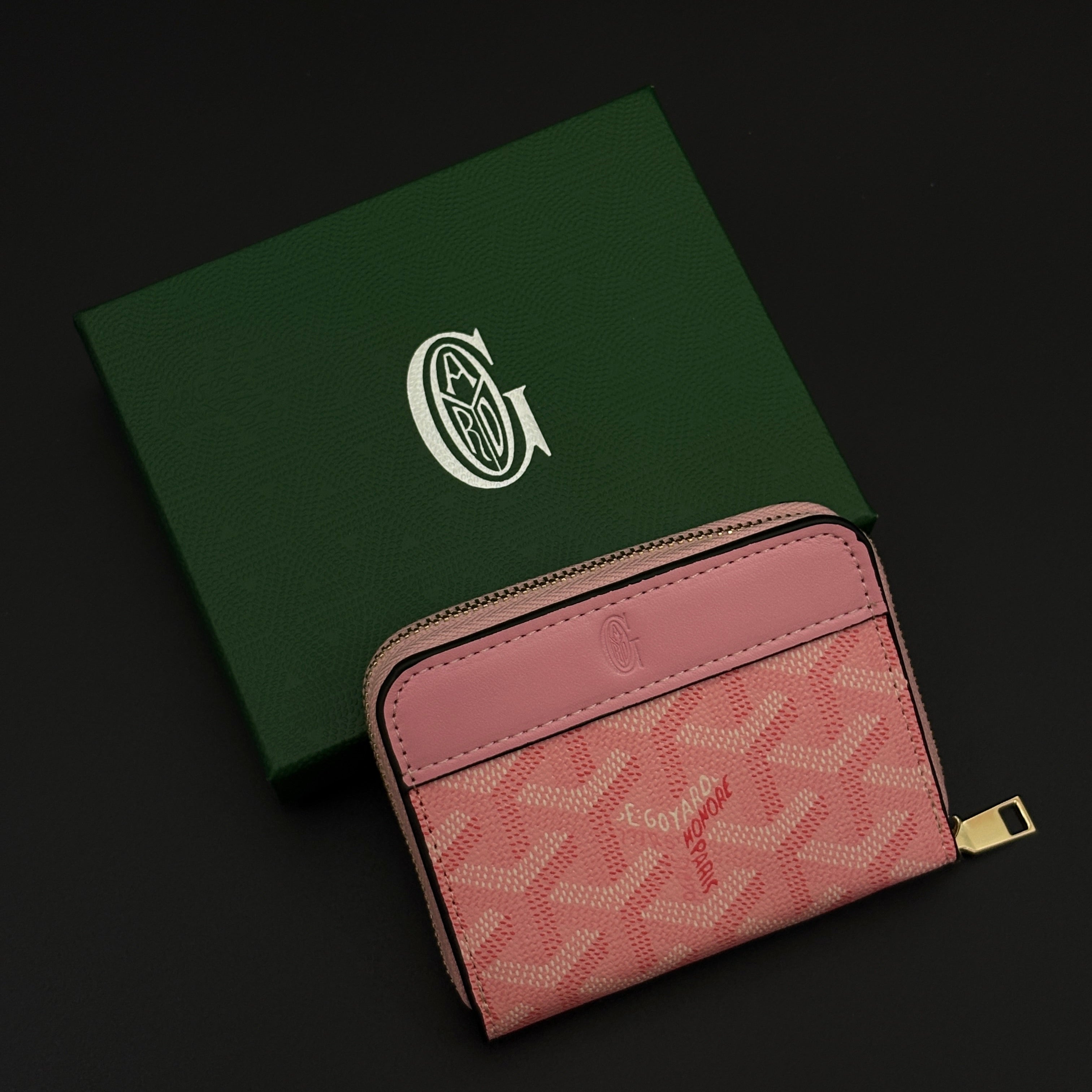 Luxury Brand EGY Compact Zip Card Holder Wallet with Box